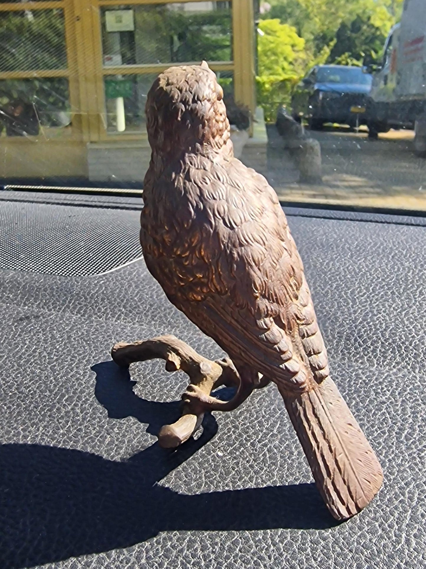 Vienna Bronze Bird on Branch Austria circa 1900 Cold Painted Bronze, antique austrian figurine