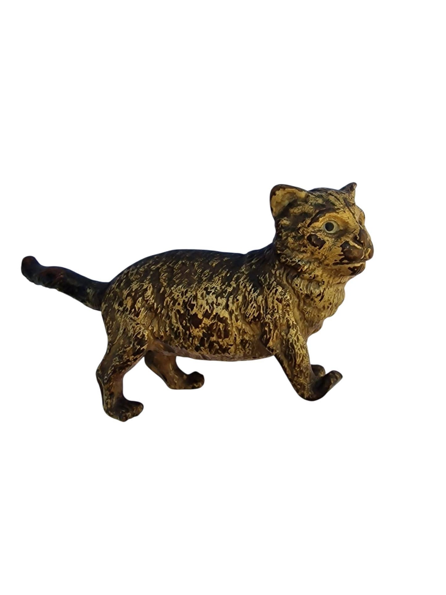 Vienna Bronze Cat Austria circa 1900 Cold Painted Bronze, antique austrian figurine