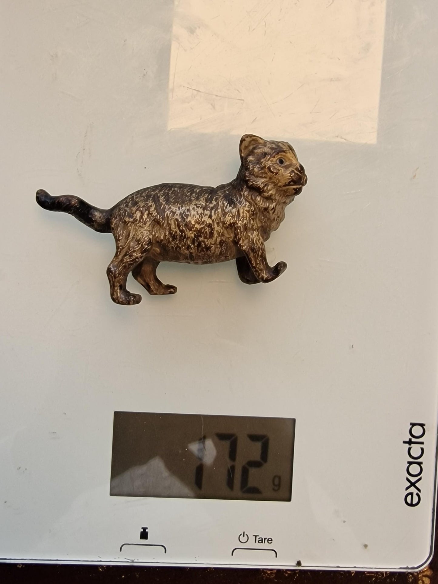 Vienna Bronze Cat Austria circa 1900 Cold Painted Bronze, antique austrian figurine