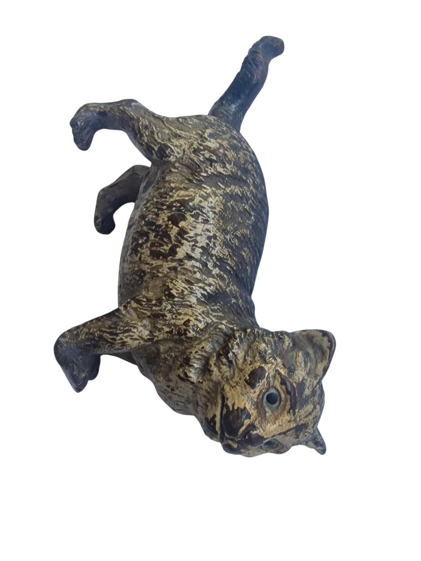 Vienna Bronze Cat Austria circa 1900 Cold Painted Bronze, antique austrian figurine
