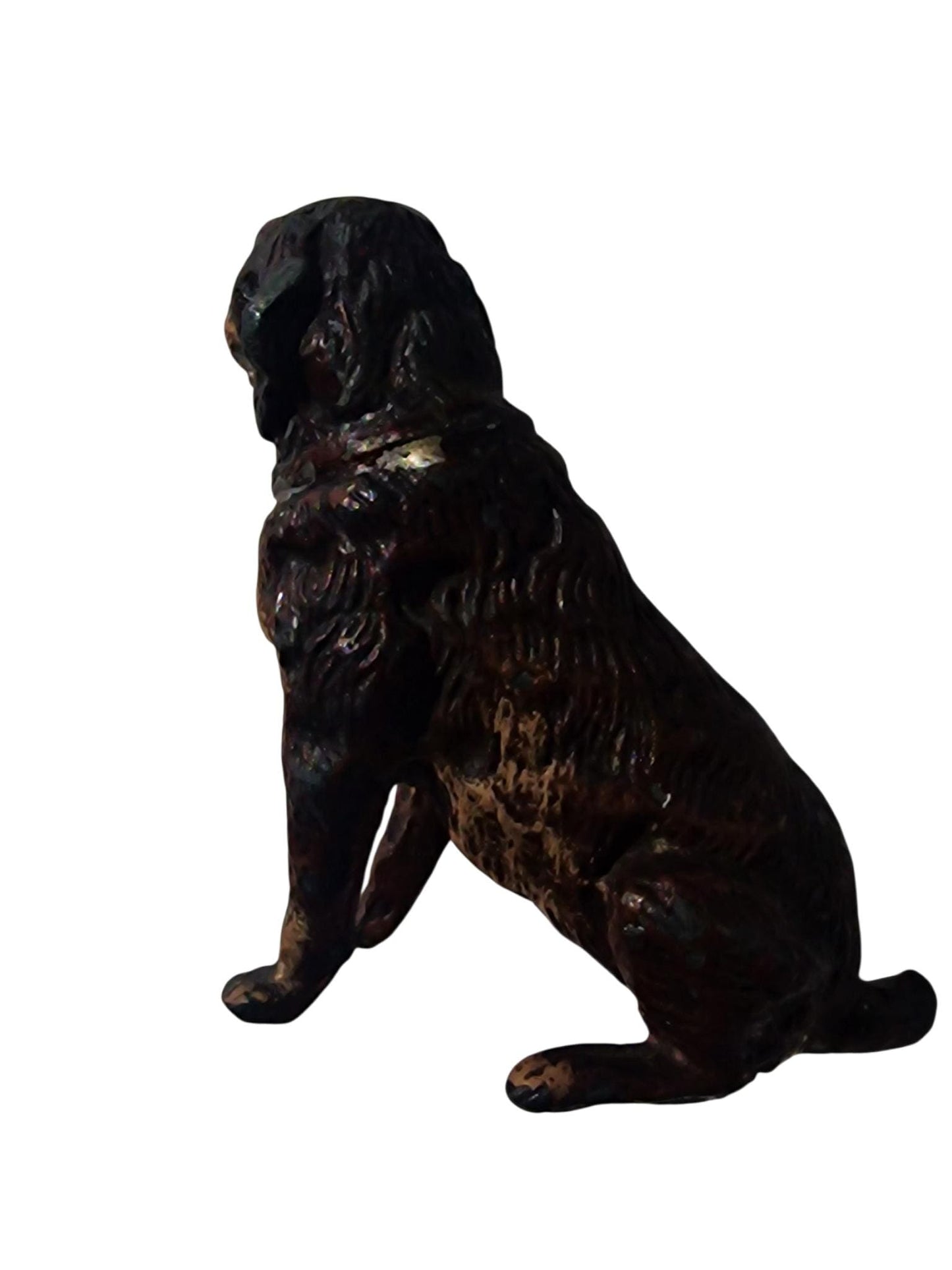 Vienna Bronze loyal Dog Austria circa 1900 Cold Painted Bronze, antique austrian figurine