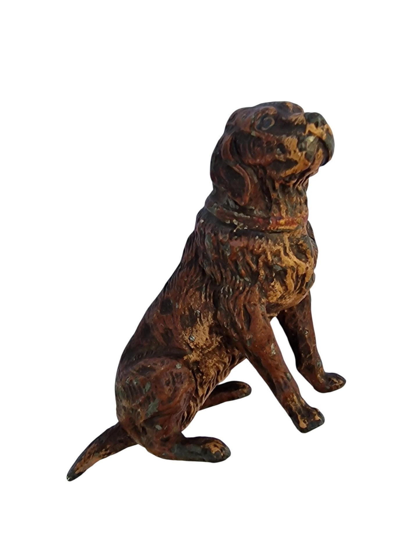 Vienna Bronze loyal Dog Austria circa 1900 Cold Painted Bronze, antique austrian figurine