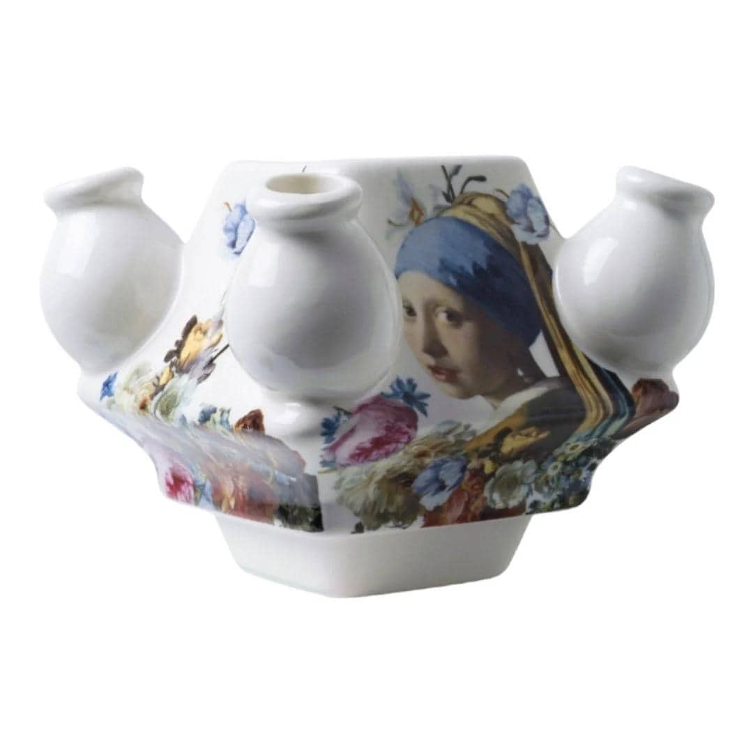 Delft Holland Tulip Vase, Dutch 17th master Vermeer, Gallery vase,  Mint Condition Ceramic