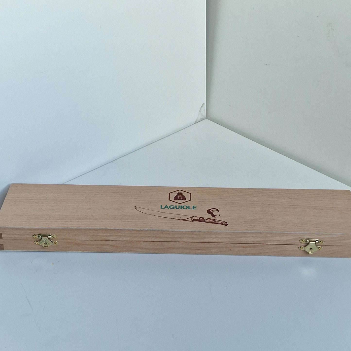 Vintage Laguiole Champagne Sabre with Wooden Box, Signed, Retired, sabrage sabreren bottle opener party luxury