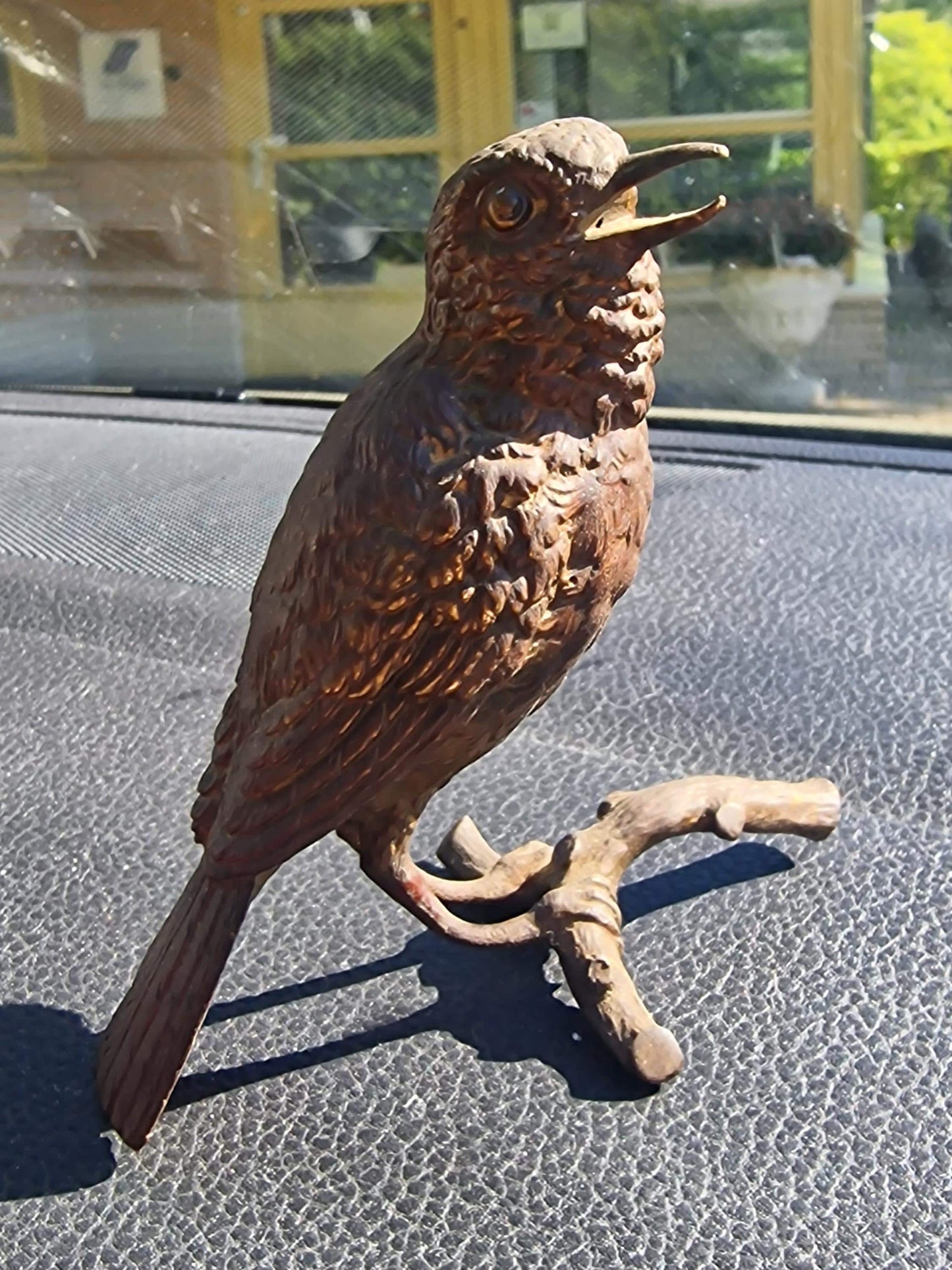 Vienna Bronze Bird on Branch Austria circa 1900 Cold Painted Bronze, antique austrian figurine