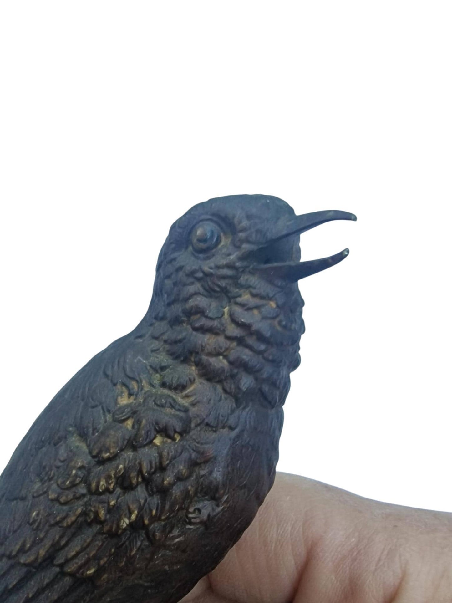 Vienna Bronze Bird on Branch Austria circa 1900 Cold Painted Bronze, antique austrian figurine