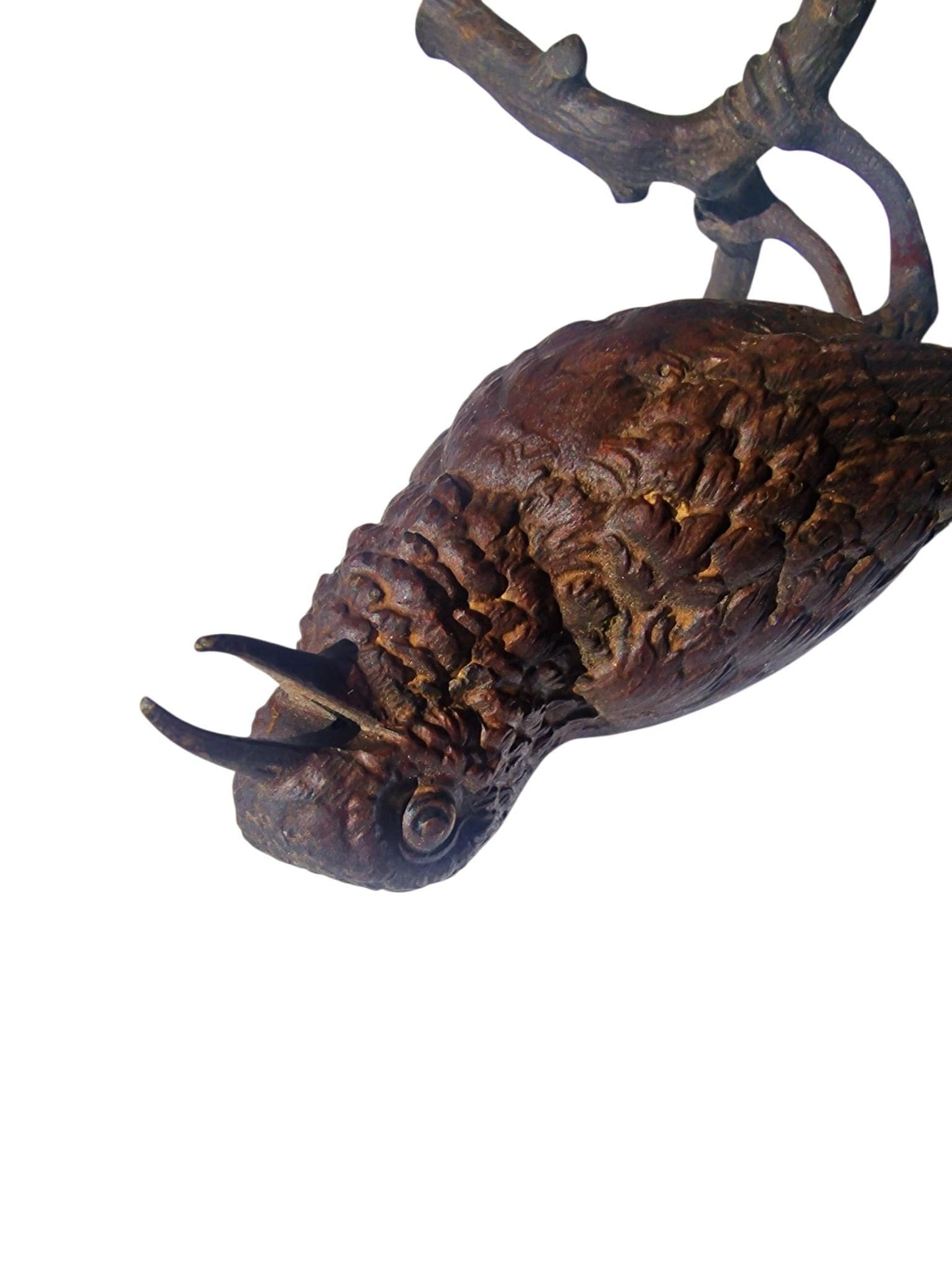Vienna Bronze Bird on Branch Austria circa 1900 Cold Painted Bronze, antique austrian figurine