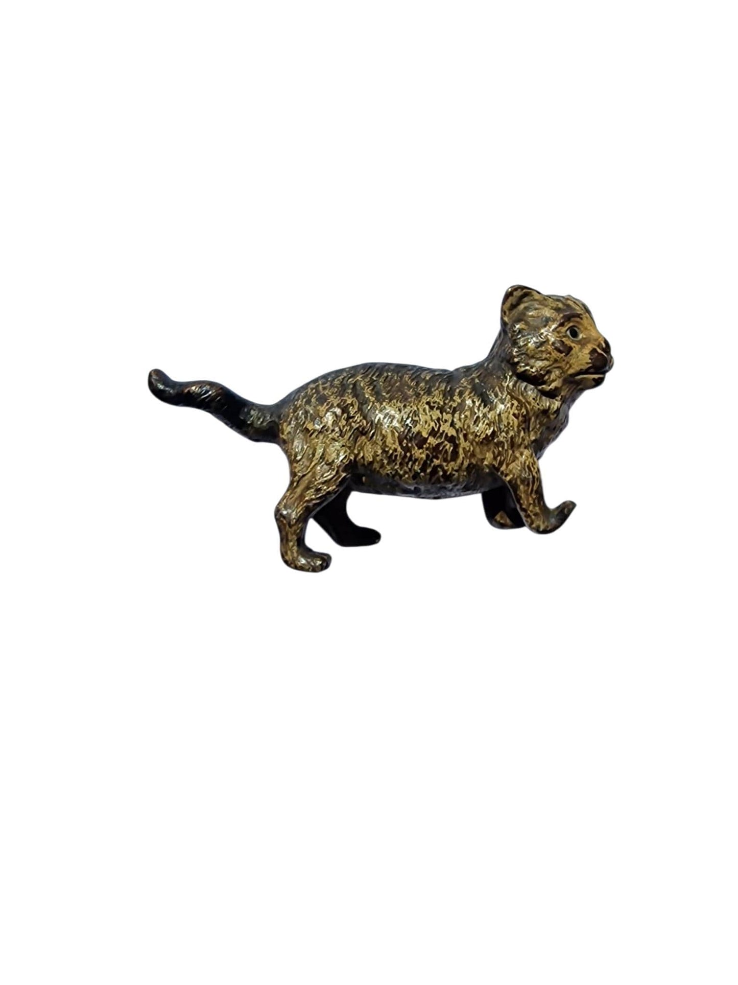 Vienna Bronze Cat Austria circa 1900 Cold Painted Bronze, antique austrian figurine