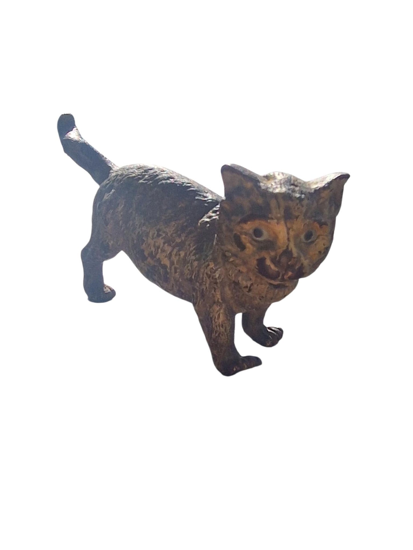 Vienna Bronze Cat Austria circa 1900 Cold Painted Bronze, antique austrian figurine