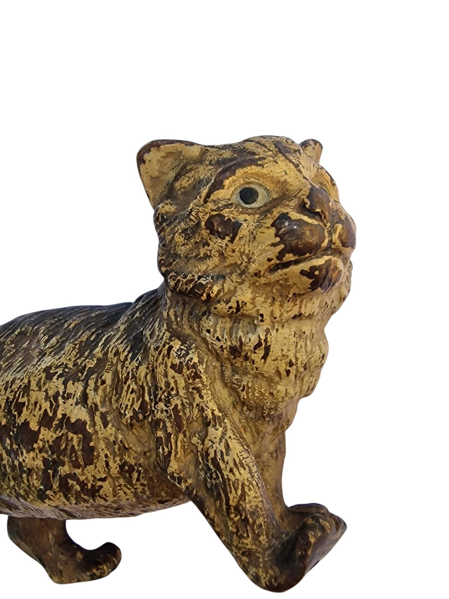 Vienna Bronze Cat Austria circa 1900 Cold Painted Bronze, antique austrian figurine