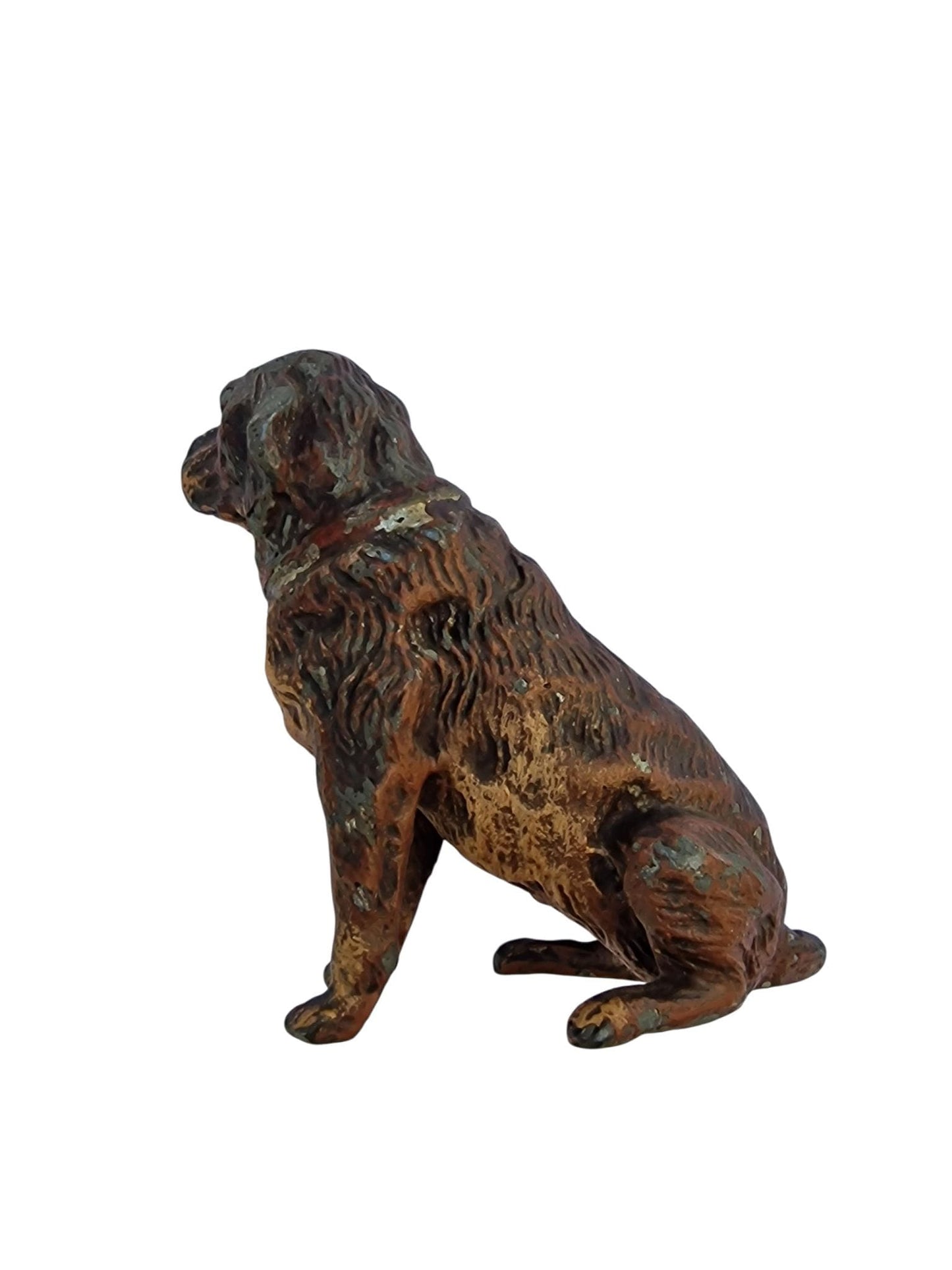 Vienna Bronze loyal Dog Austria circa 1900 Cold Painted Bronze, antique austrian figurine