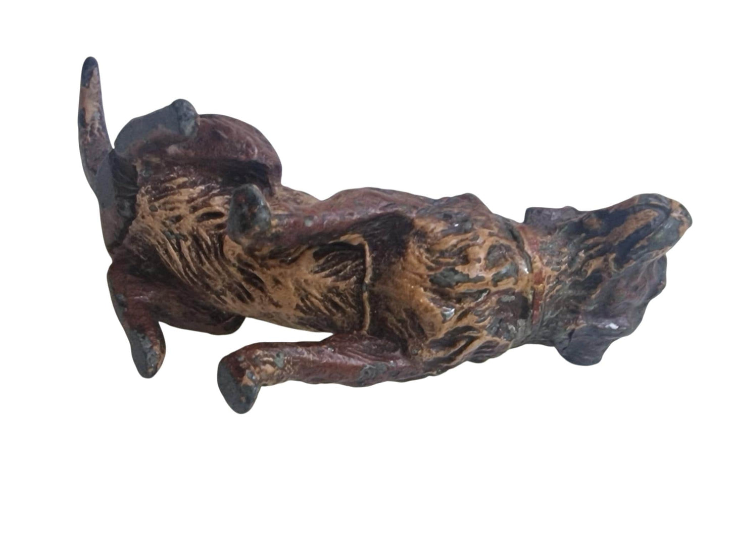 Vienna Bronze loyal Dog Austria circa 1900 Cold Painted Bronze, antique austrian figurine
