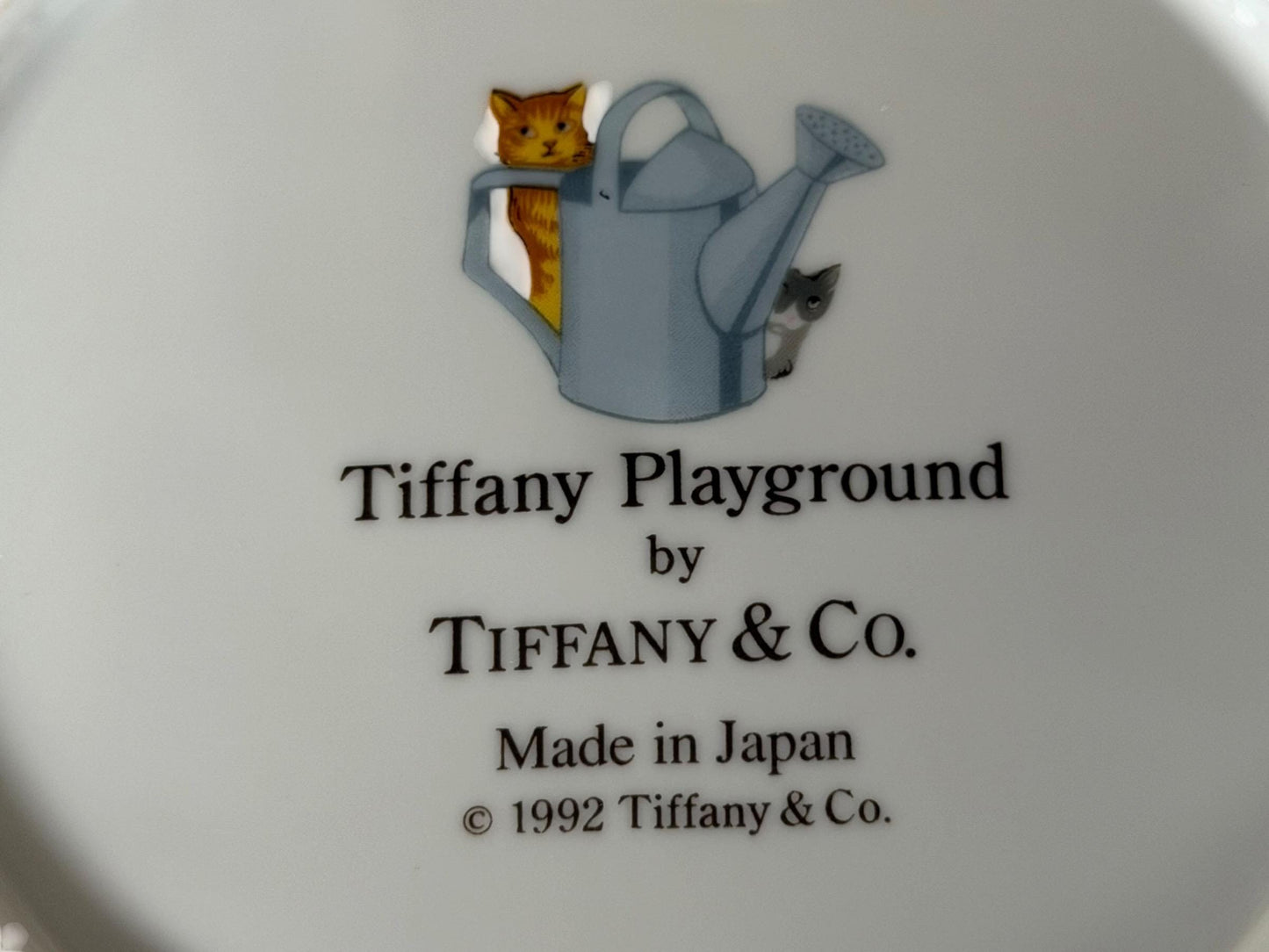 Tiffany set baby child nursery porcelain playground vintage 3 part