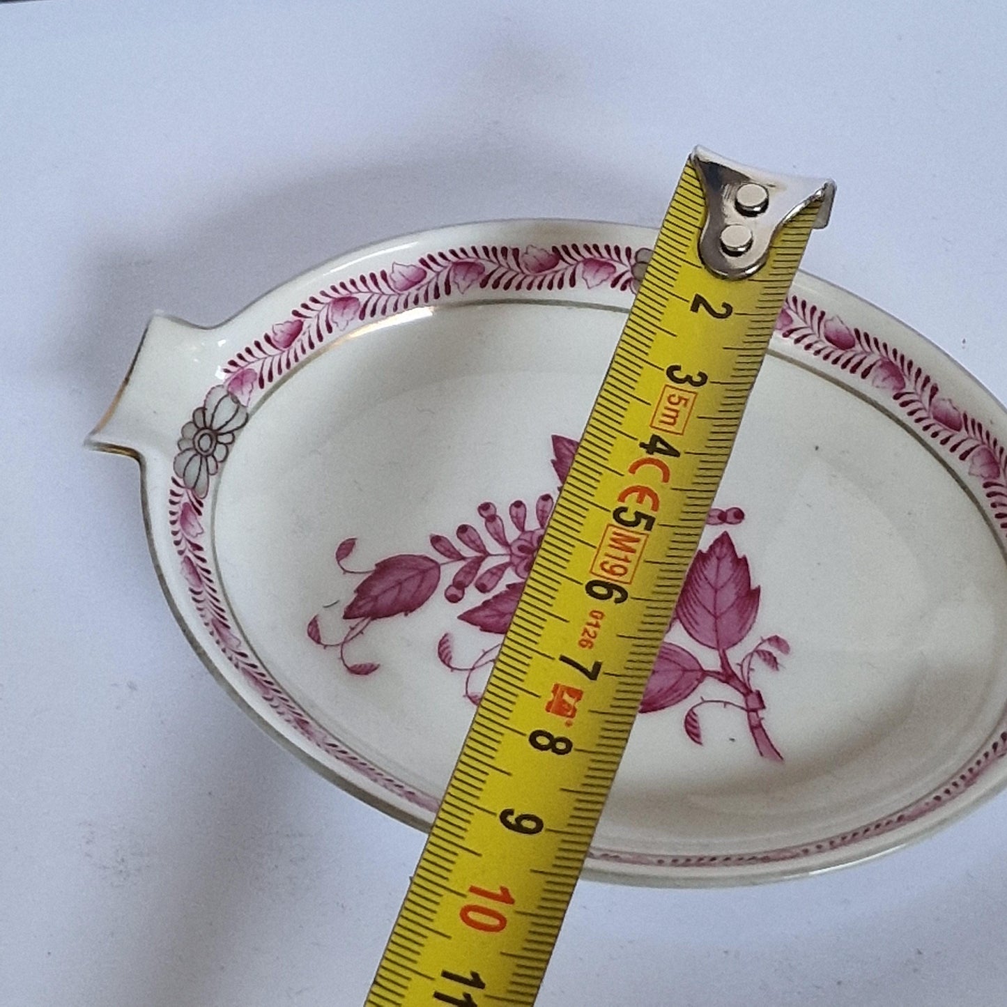 Herend Hungary ashtray ladies Apponyi Red Floral Design
