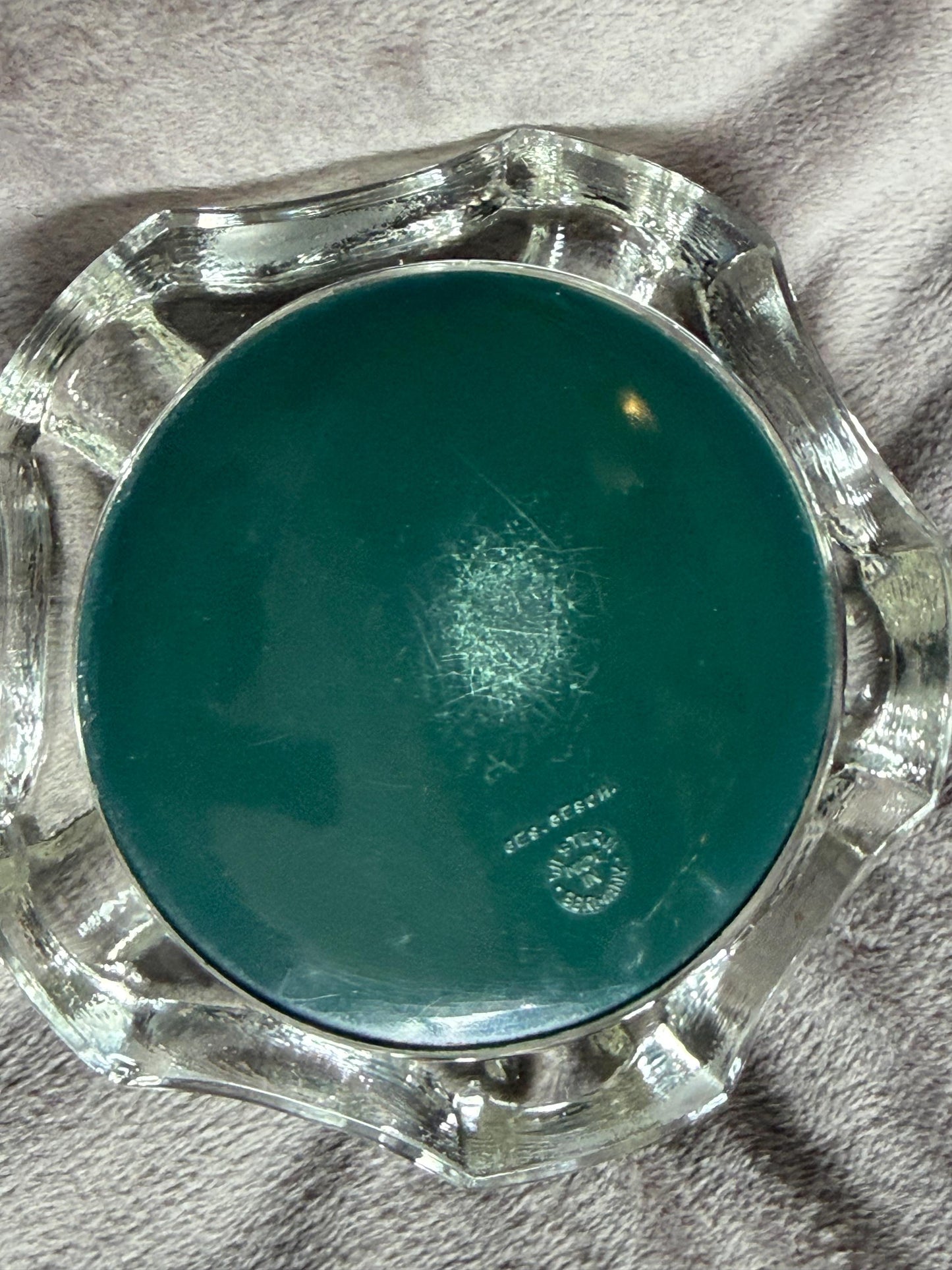 Berchtesgaden real edelweiss in glass ashtray sigar gentlemen conversationpiece