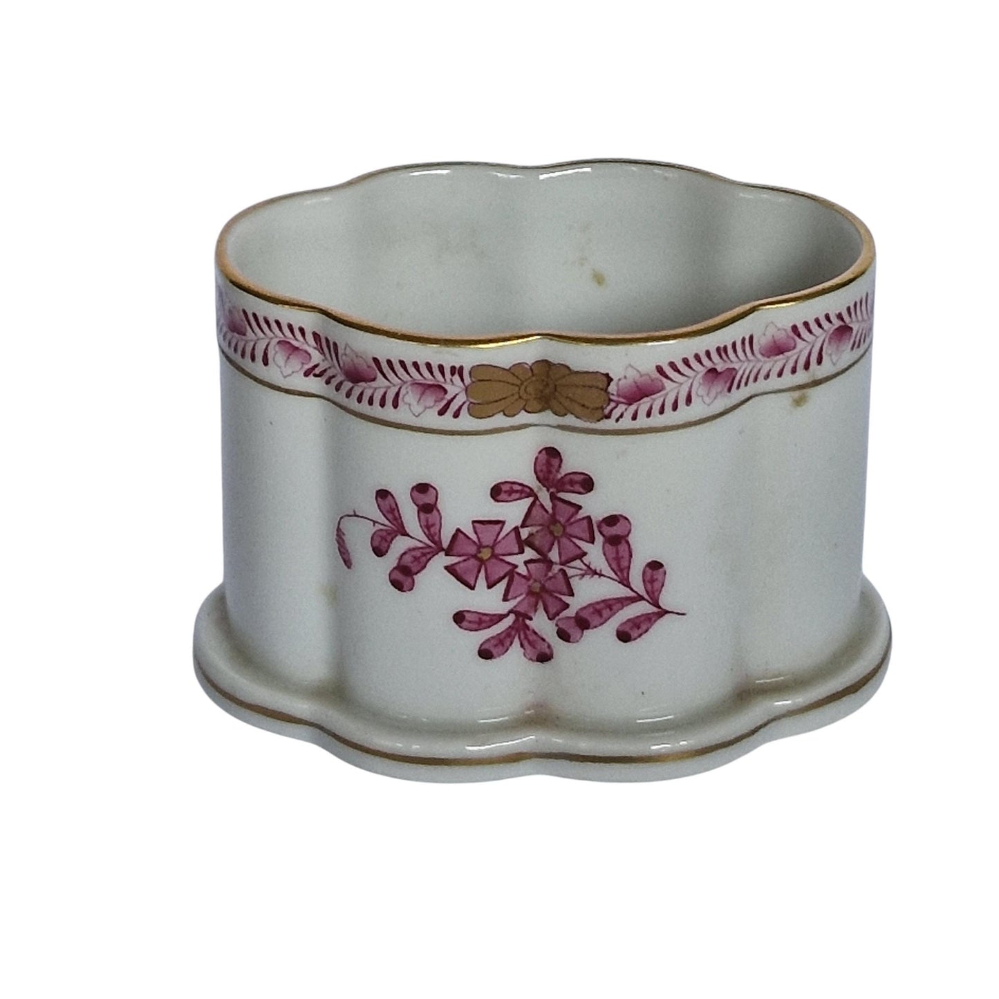 Herend Apponyi Red Floral Design toothpick holder