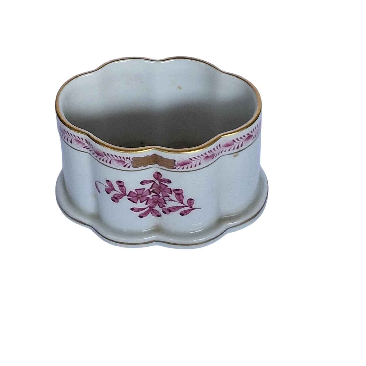 Herend Apponyi Red Floral Design toothpick holder