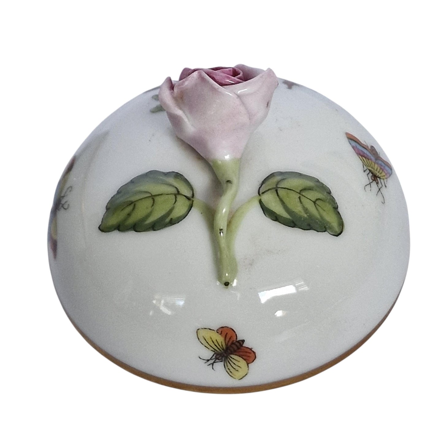 Herend Hungary Rotshield birds  lidded bowl chocolat presentation