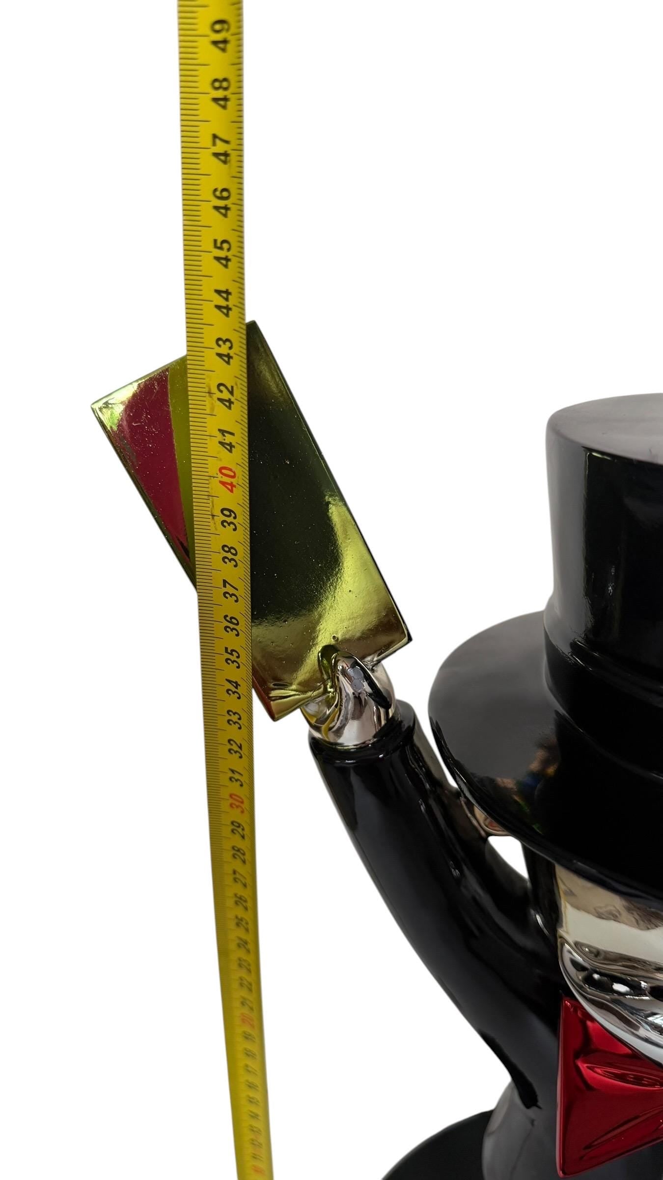 16.3’’ XL Diederik van Apple - mr monopoly - trust in gold - large pop art sculpture. Dutch designer, iconic conversation piece