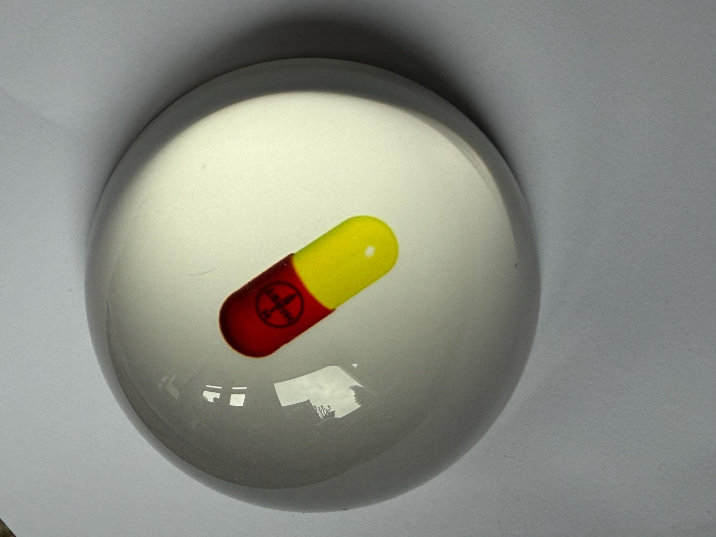 Damien Hirst - the pill - boxed crystal paperweight - design object. Tate, rare, iconic, conversation piece