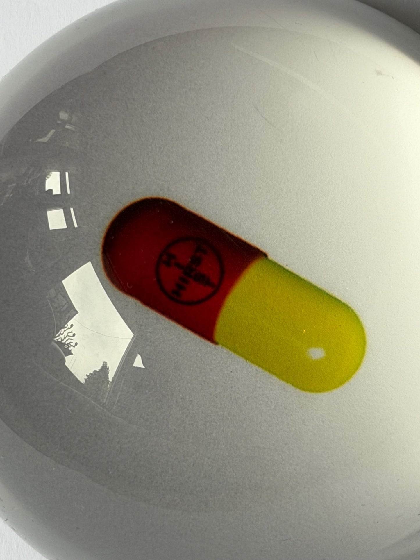 Damien Hirst - the pill - boxed crystal paperweight - design object. Tate, rare, iconic, conversation piece