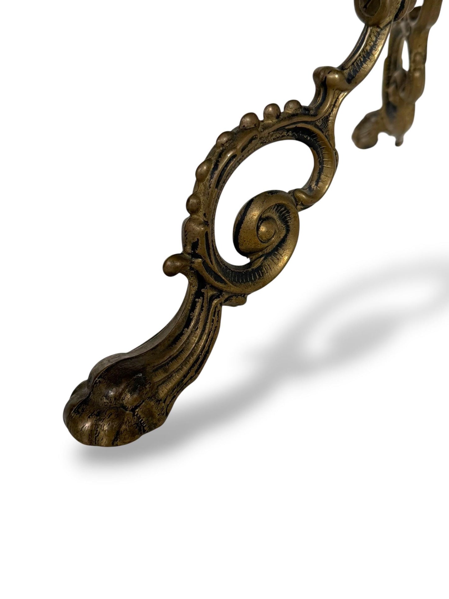 Sidetable, French Art Nouveau ornate Brass Plant Stand / Gueridon, circa 1900-1920