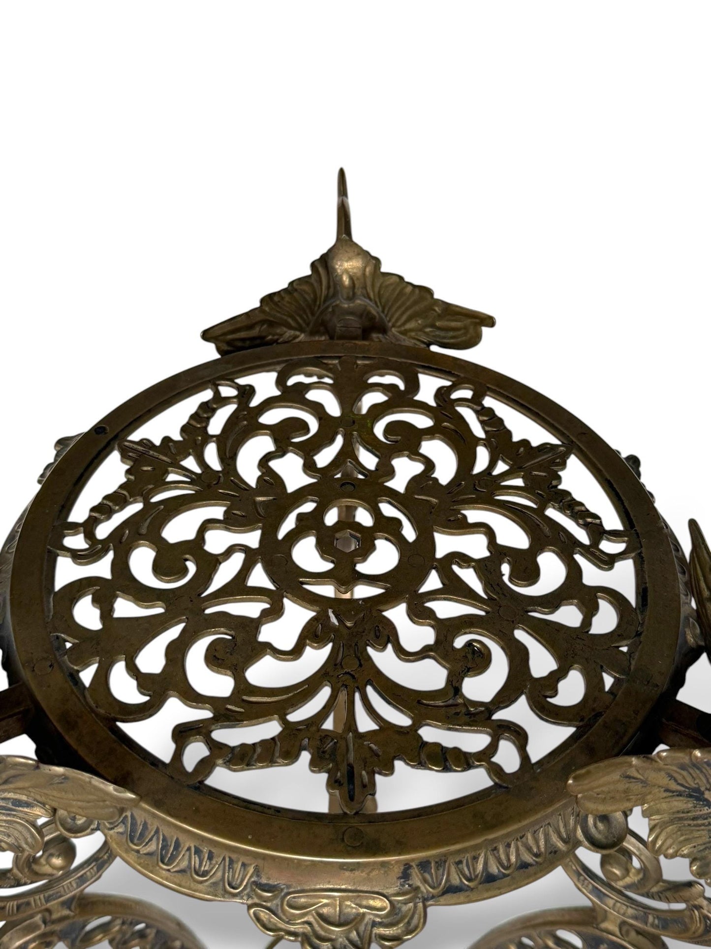 Sidetable, French Art Nouveau ornate Brass Plant Stand / Gueridon, circa 1900-1920