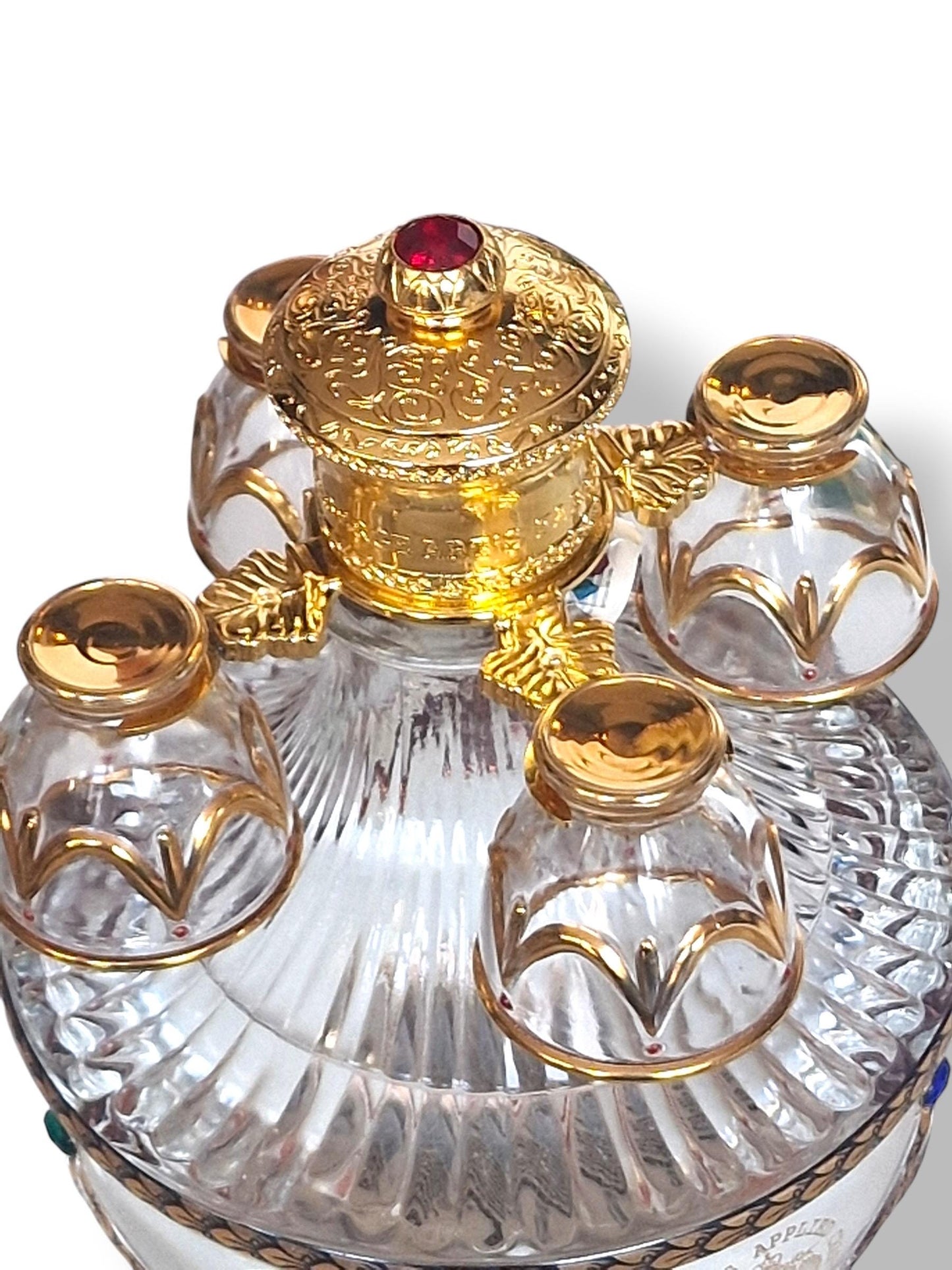 Faberge Egg, Imperial Collection liquer Decanter Set - Gold & Crystal, Limited Edition Fabergé emerald green