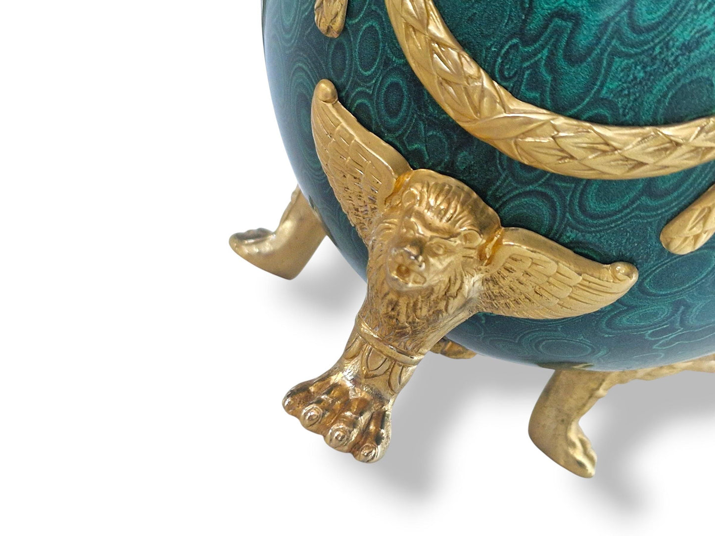 Faberge Egg, Imperial Collection liquer Decanter Set - Gold & Crystal, Limited Edition Fabergé emerald green
