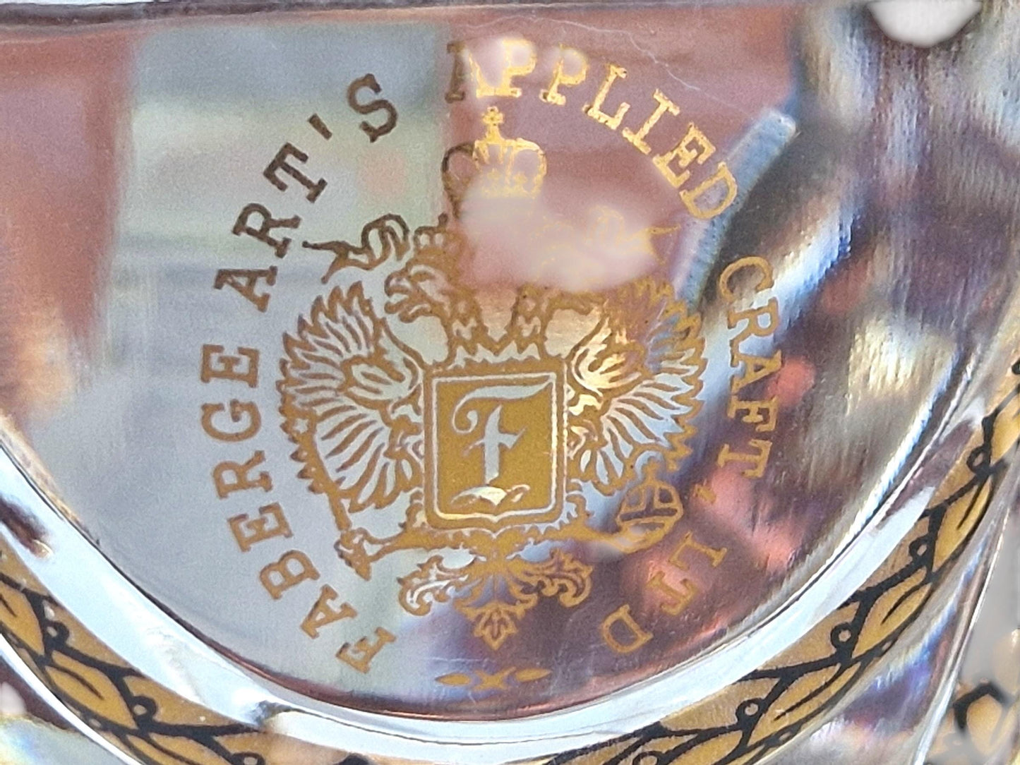 Faberge Egg, Imperial Collection liquer Decanter Set - Gold & Crystal, Limited Edition Fabergé emerald green