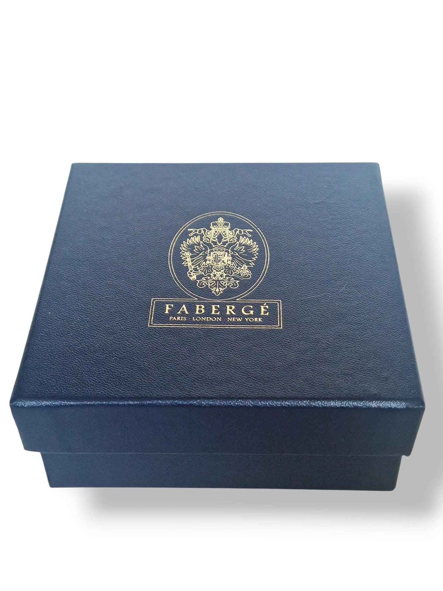 Signed Faberge Imperial boxed Crystal Egg, Limited Edition, sapphire blue