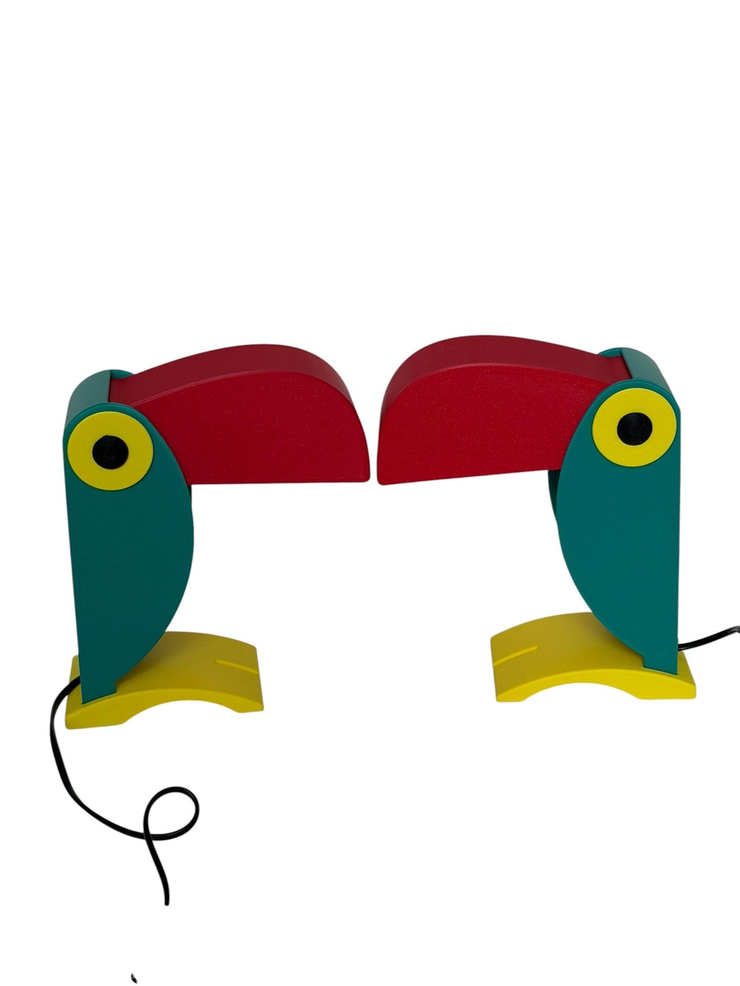 Toucan Desk Lamps, Italy, set 2 Memphis tablelamp designer bird desklamp tucan toekan table lamp bedside design child room playing nursery