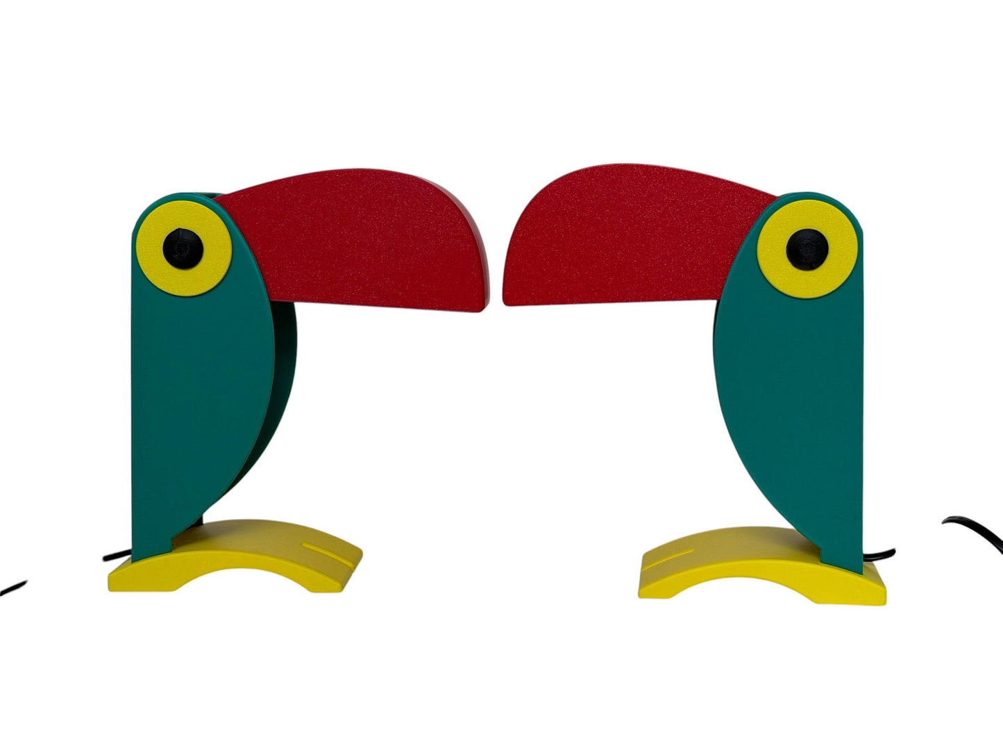 Toucan Desk Lamps, Italy, set 2 Memphis tablelamp designer bird desklamp tucan toekan table lamp bedside design child room playing nursery