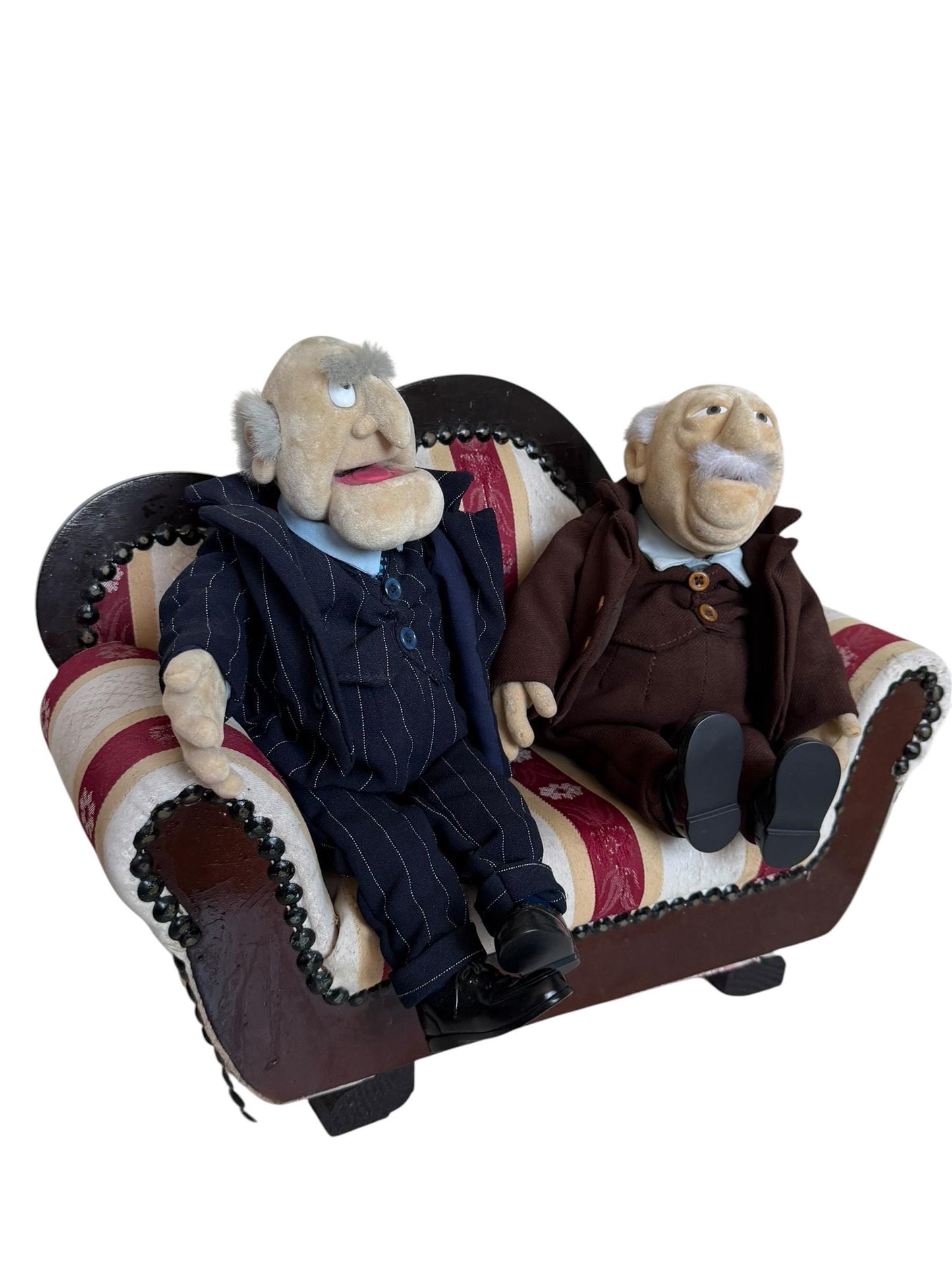 Waldorf and Statler Muppets on a Couch, Retired Collector's once in a lifetime Item! He he he he