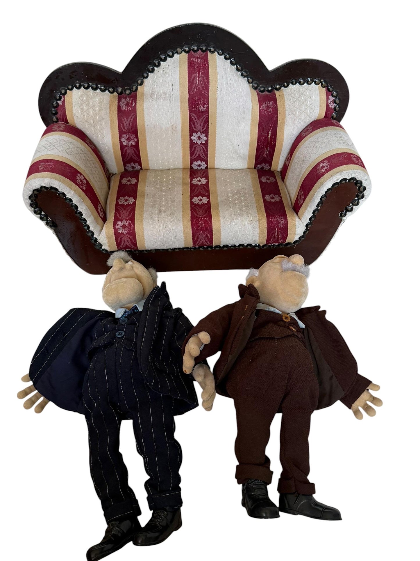 Waldorf and Statler Muppets on a Couch, Retired Collector's once in a lifetime Item! He he he he