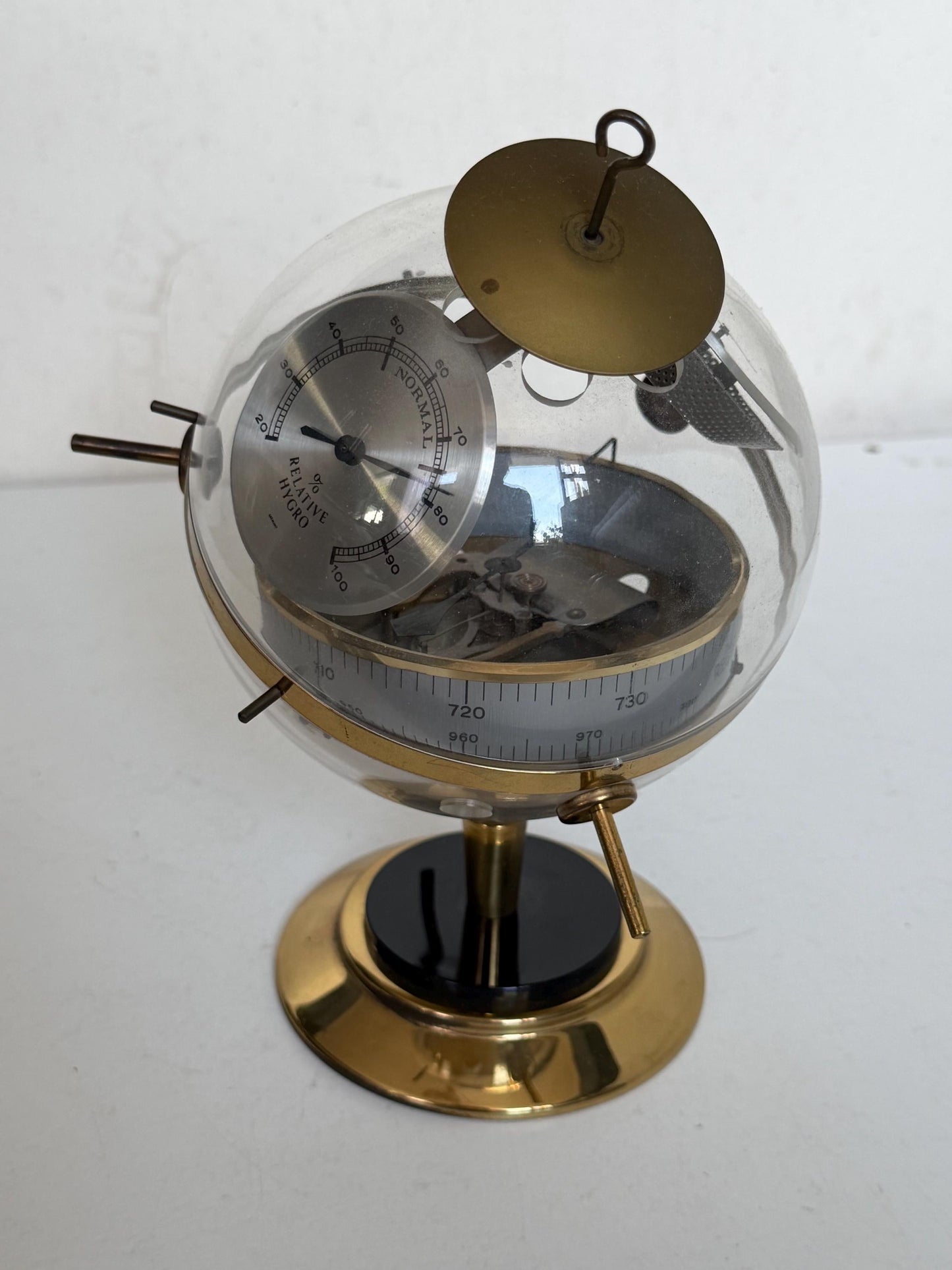 Weather station SPACE AGE SPUTNIK Mid Century German modernism 1950s design Barometer Thermometer Hygrometer design weatherstation