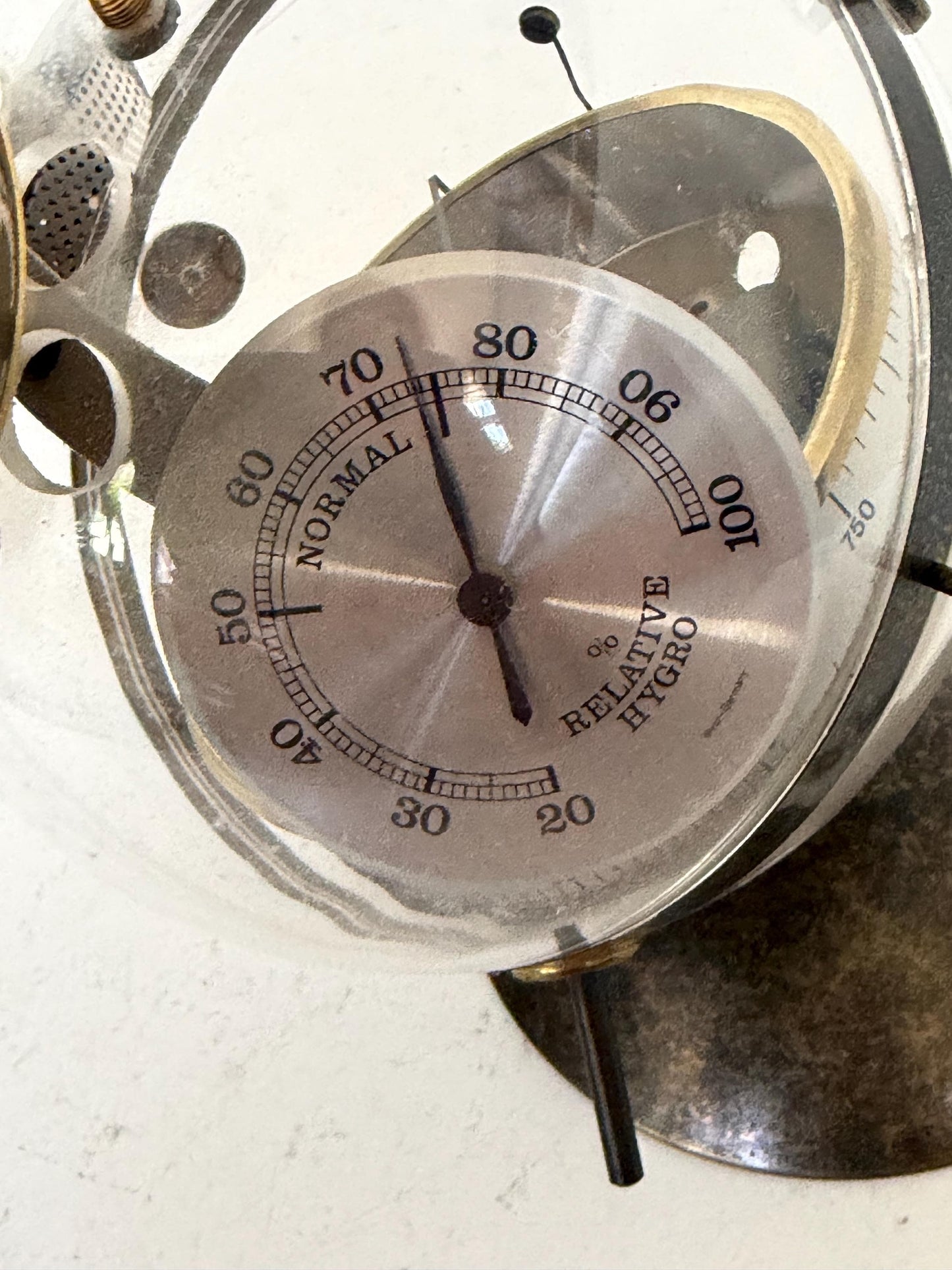 Weather station SPACE AGE SPUTNIK Mid Century German modernism 1950s design Barometer Thermometer Hygrometer design weatherstation, rare