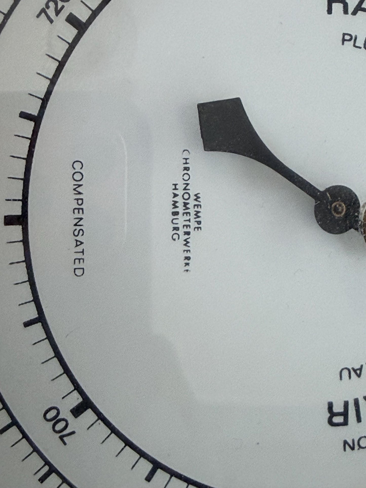 Weather station Wempe Hamburg brass Mid Century German modernism 1950s design Barometer Thermometer Hygrometer design weatherstation, rare
