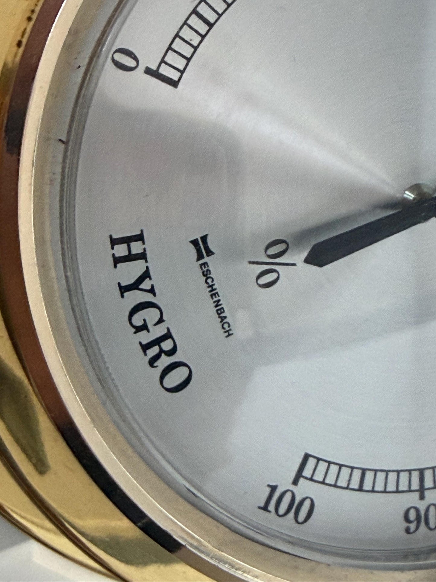 Weather station Wempe Hamburg brass Mid Century German modernism 1950s design Barometer Thermometer Hygrometer design weatherstation, rare