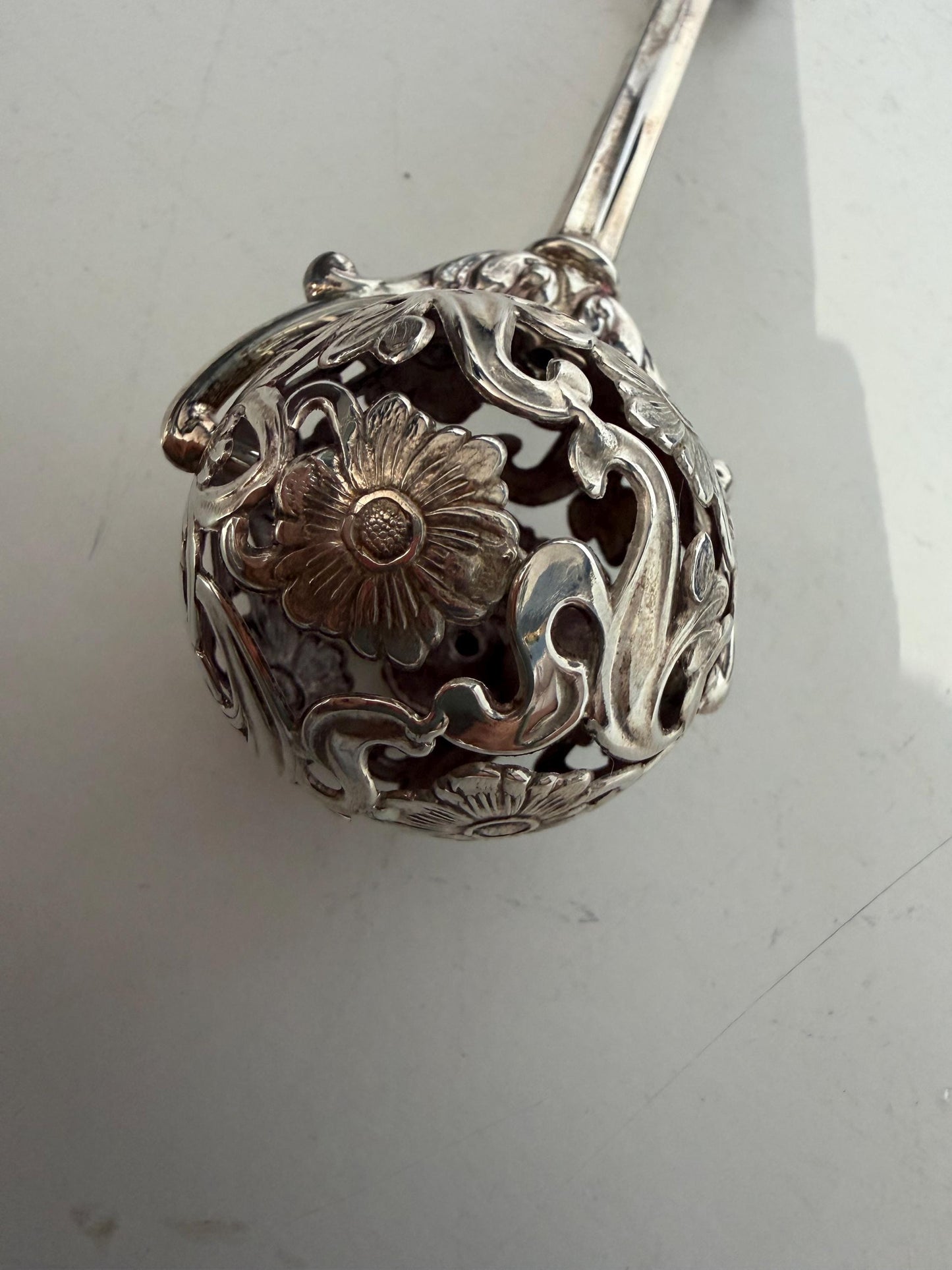 Pedro Duran 925/1000 sterling silver vintage spanish baby rattle newborn shower christening gift luxury exlusives