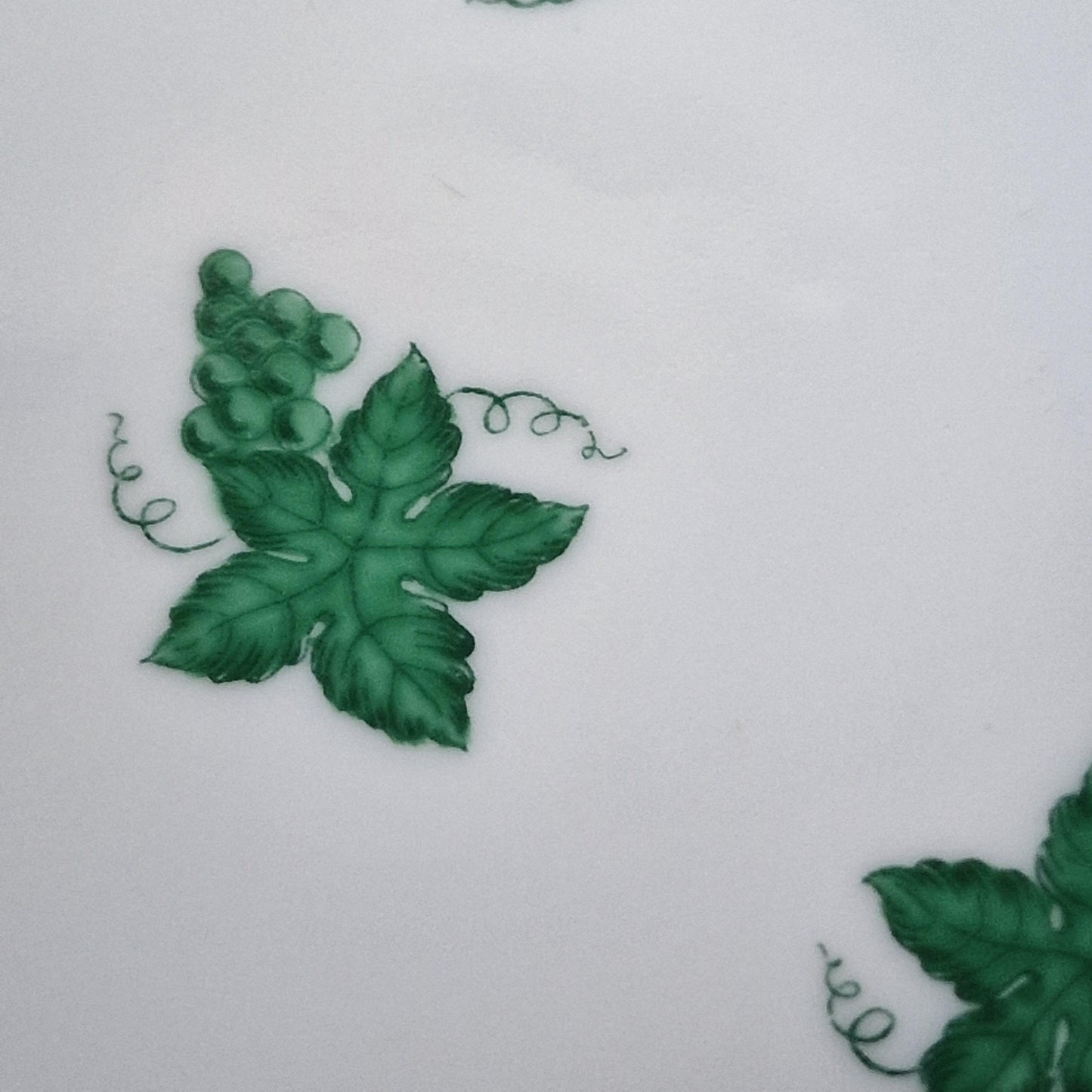 Herend Hungary chocolat presentation dessert coffee dish plus cup saucer Apponyi green Floral Design