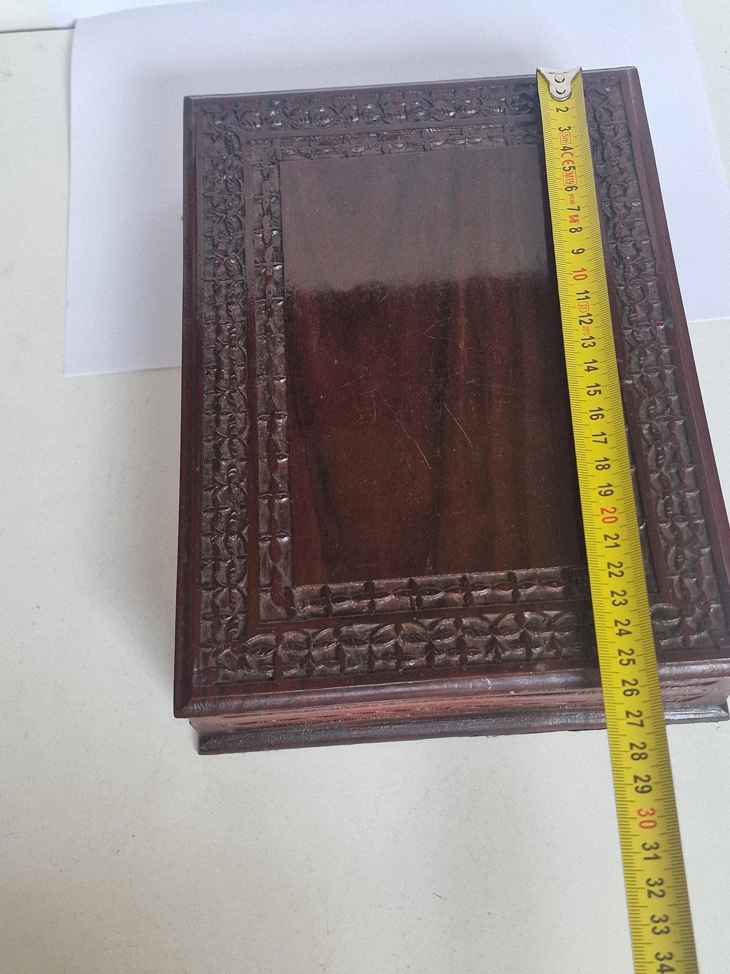 Kist fluweel houtsnijwerk large cigar luxury handcarved case