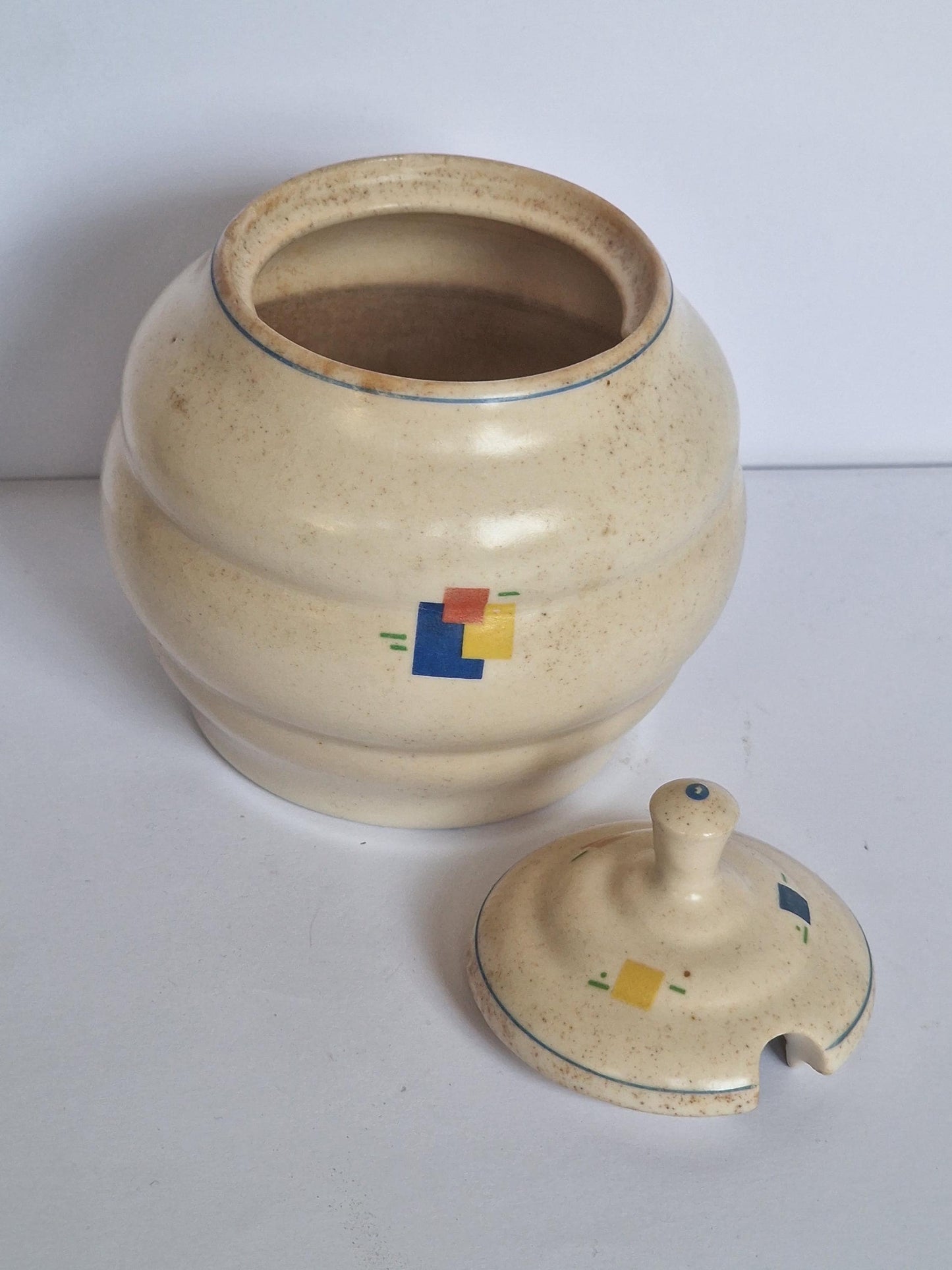 Dutch plateel mondriaan jar antique 1910s