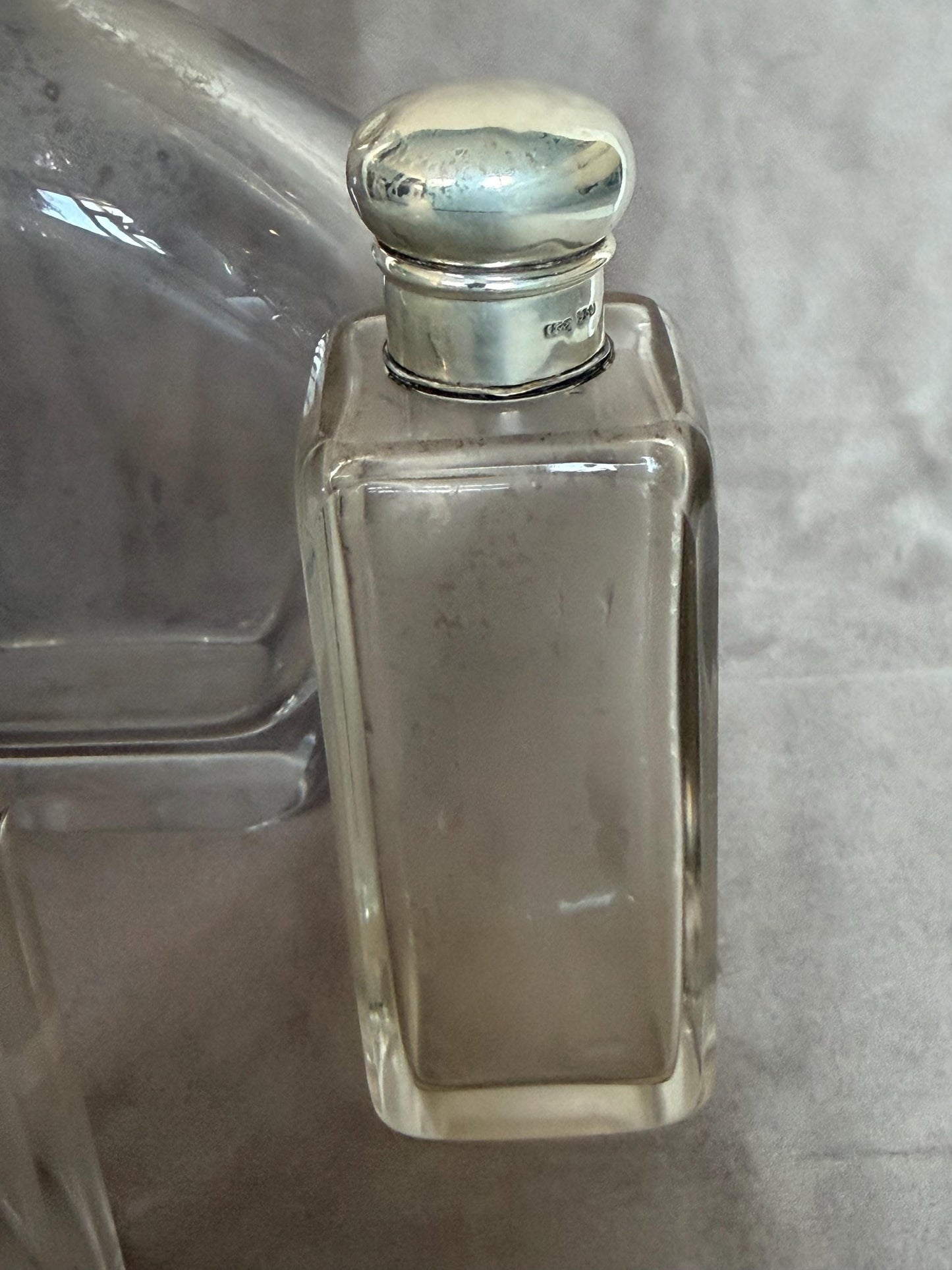 Antique Dressing Table Ensemble with Sterling Silver Mounted Bottles, c. 1880–1930, 4