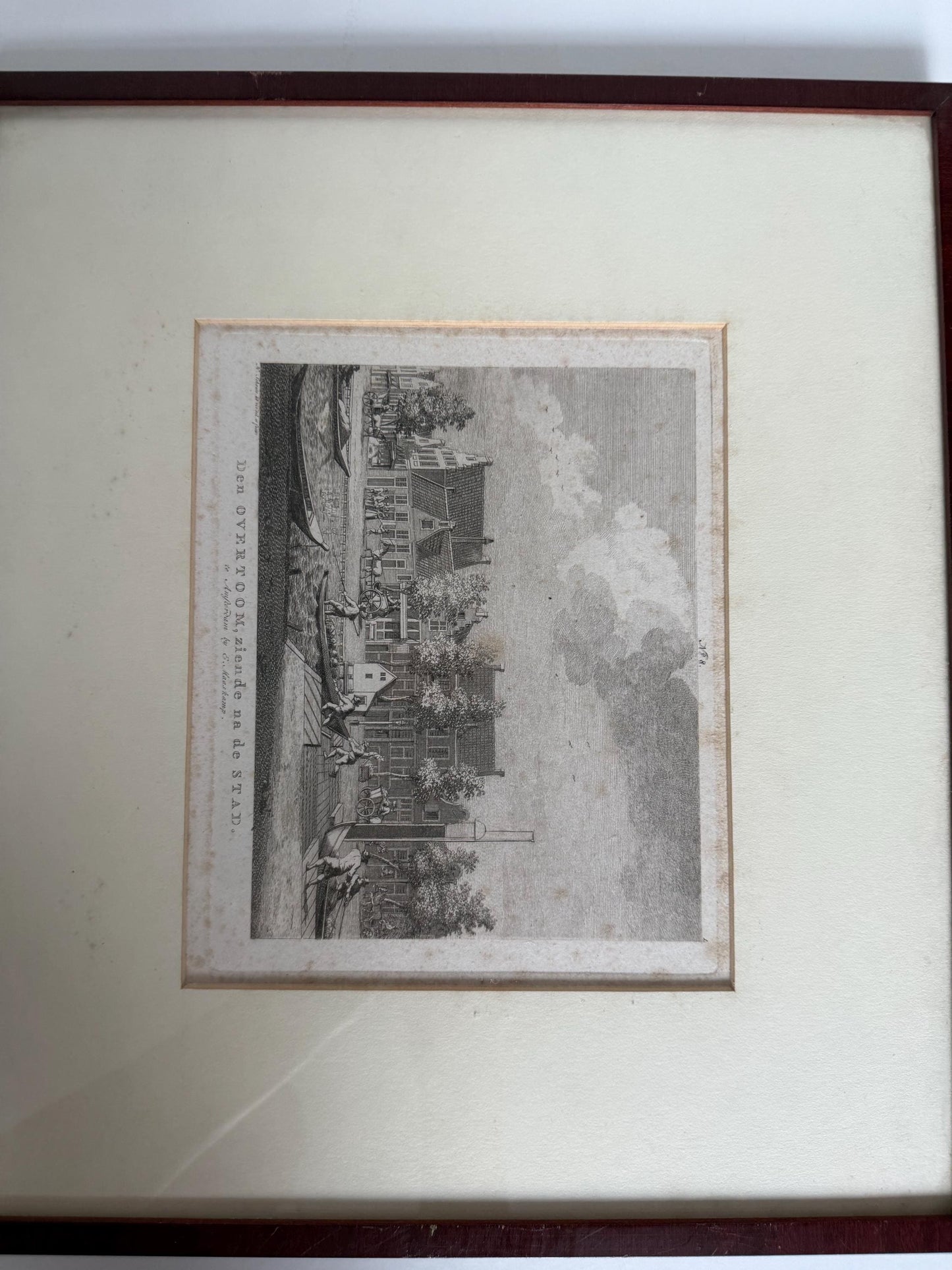 Antique Dutch Engraving – “Den Overtoom, ziende na de Stad” – Amsterdam View