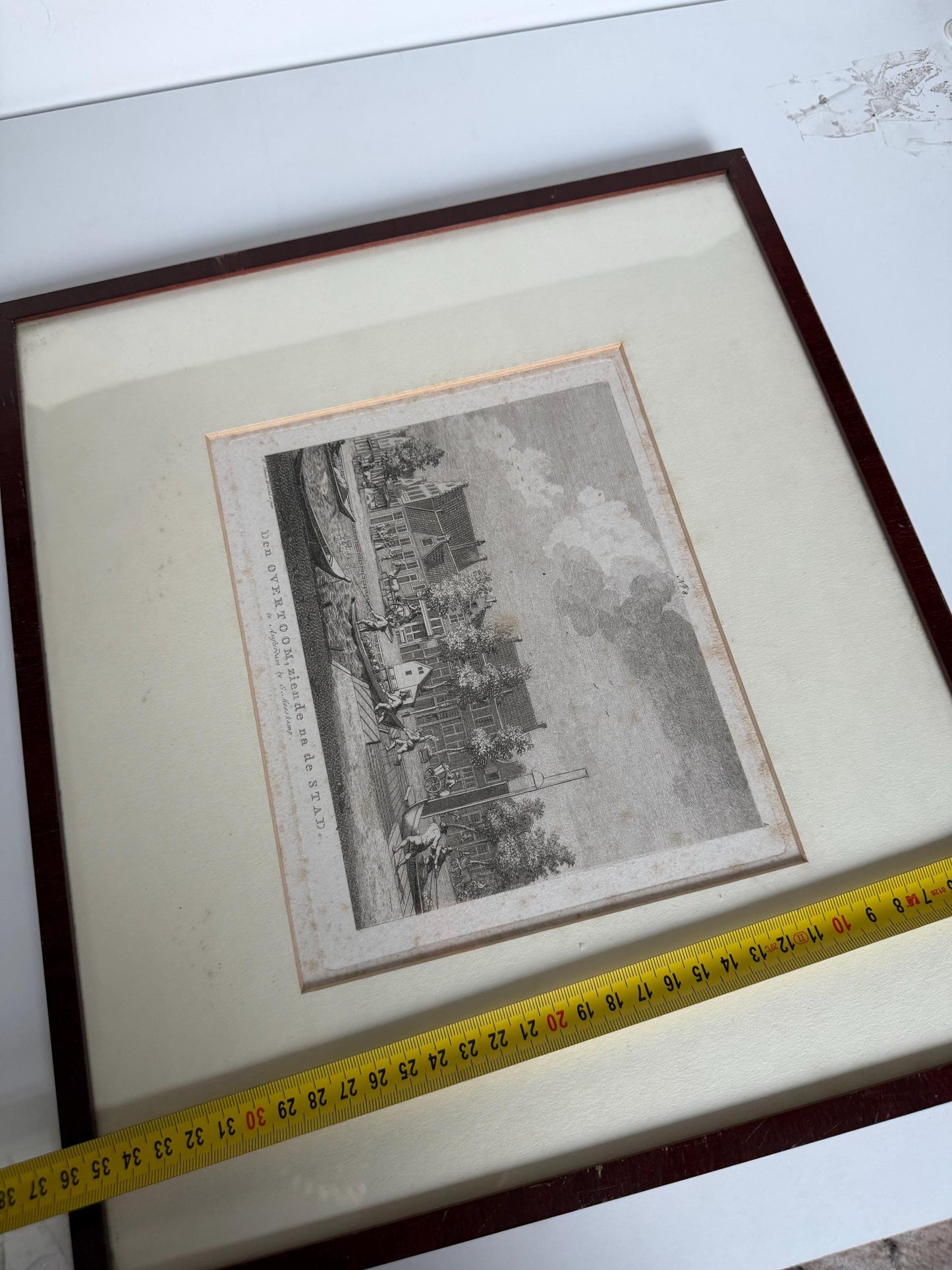 Antique Dutch Engraving – “Den Overtoom, ziende na de Stad” – Amsterdam View