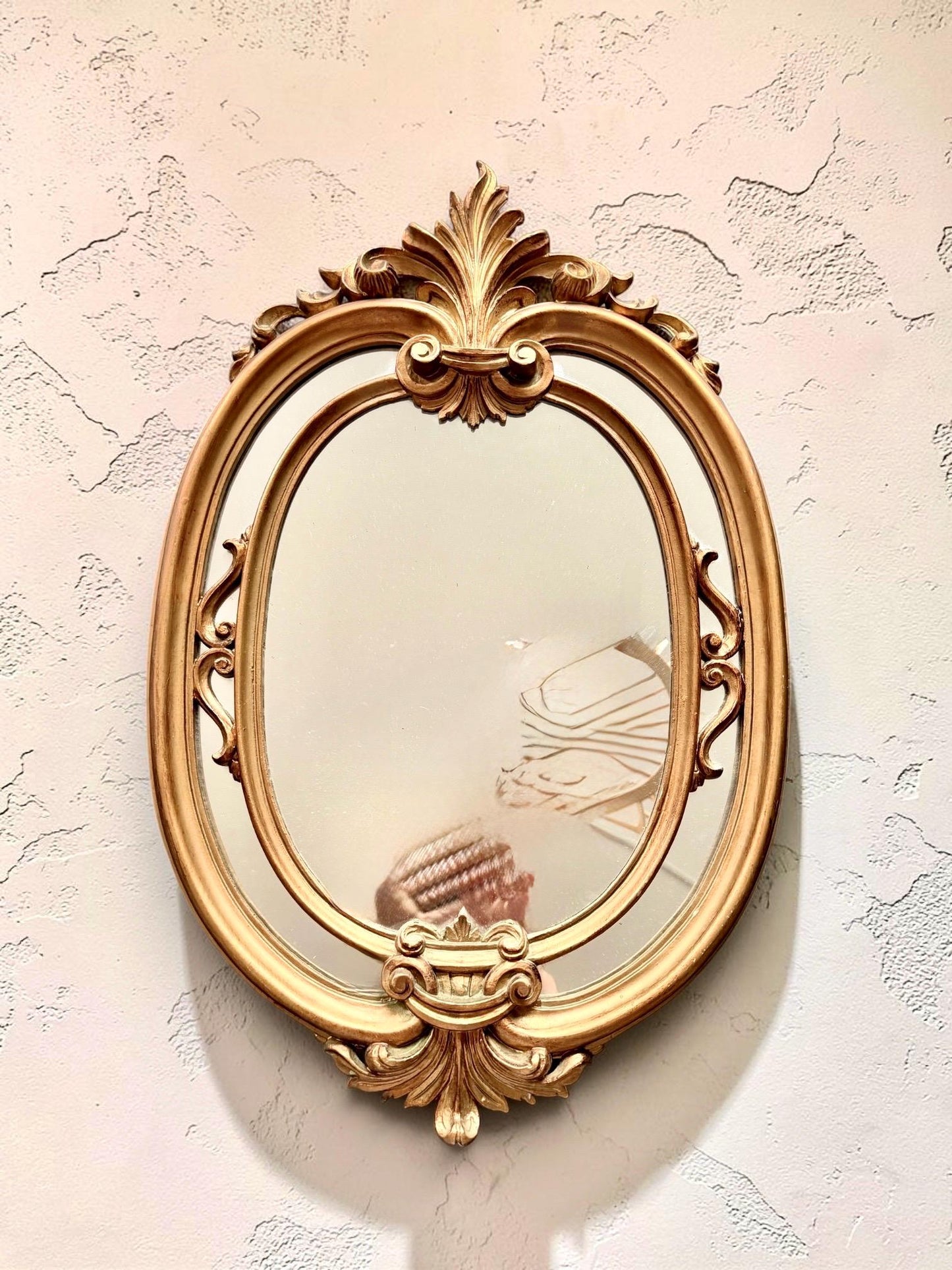 Hollywood regency mirror in rococo style, 1980s, Italy