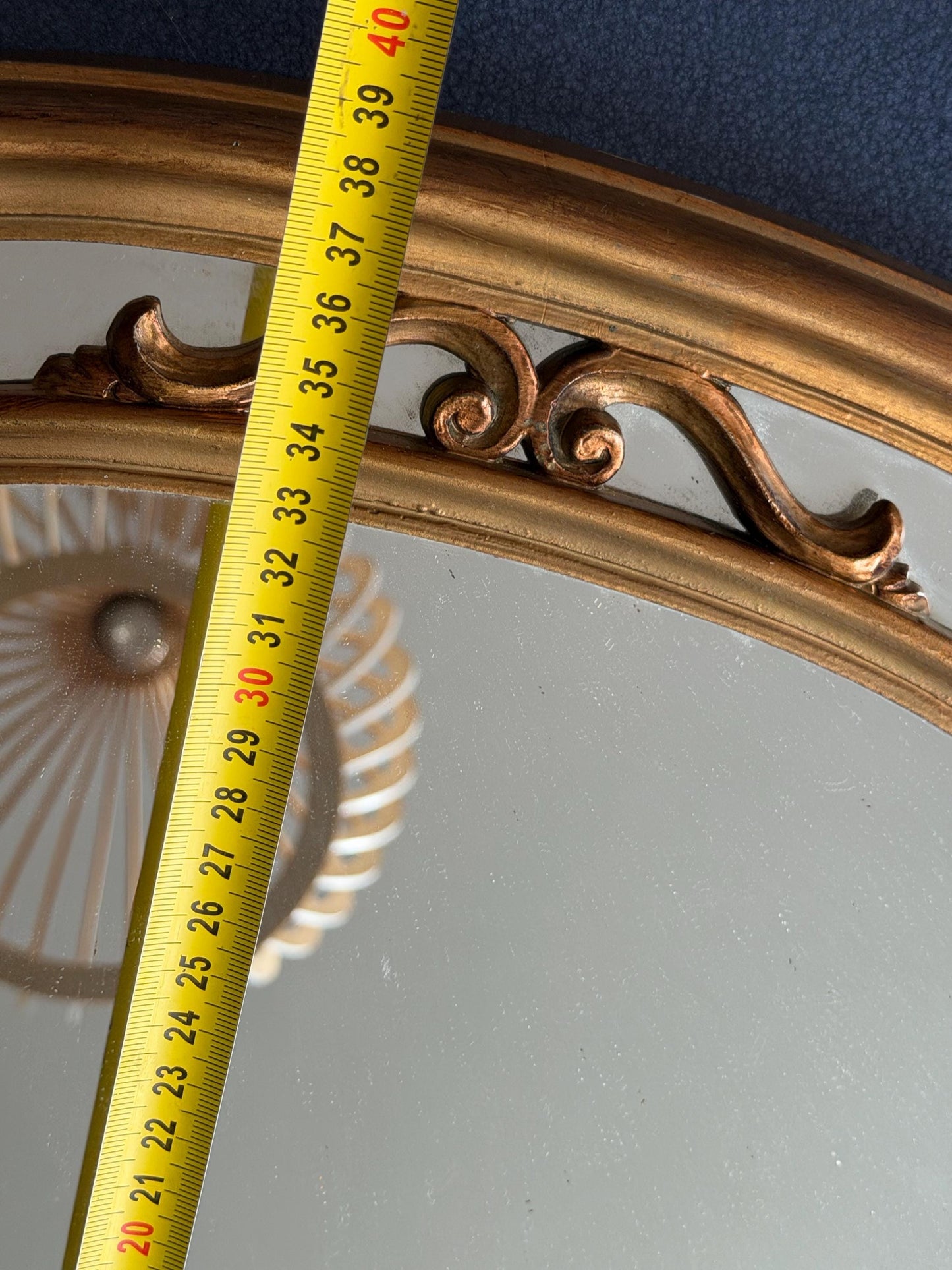 Hollywood regency mirror in rococo style, 1980s, Italy