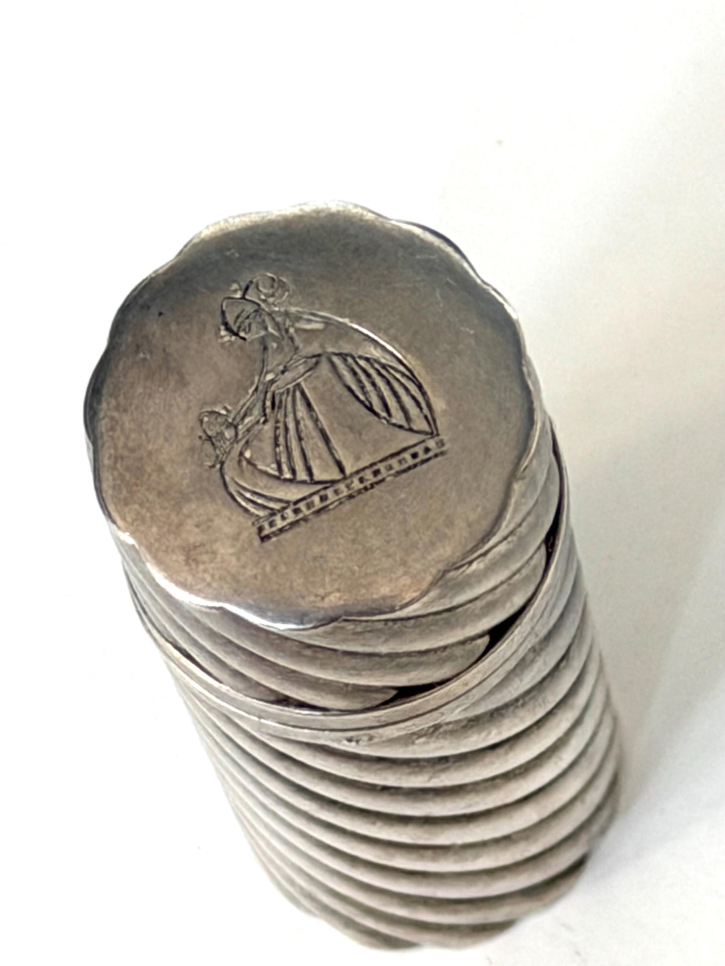 Art Deco Lanvin Paris Perfume Flask by Christofle Silver Plated France c.1930