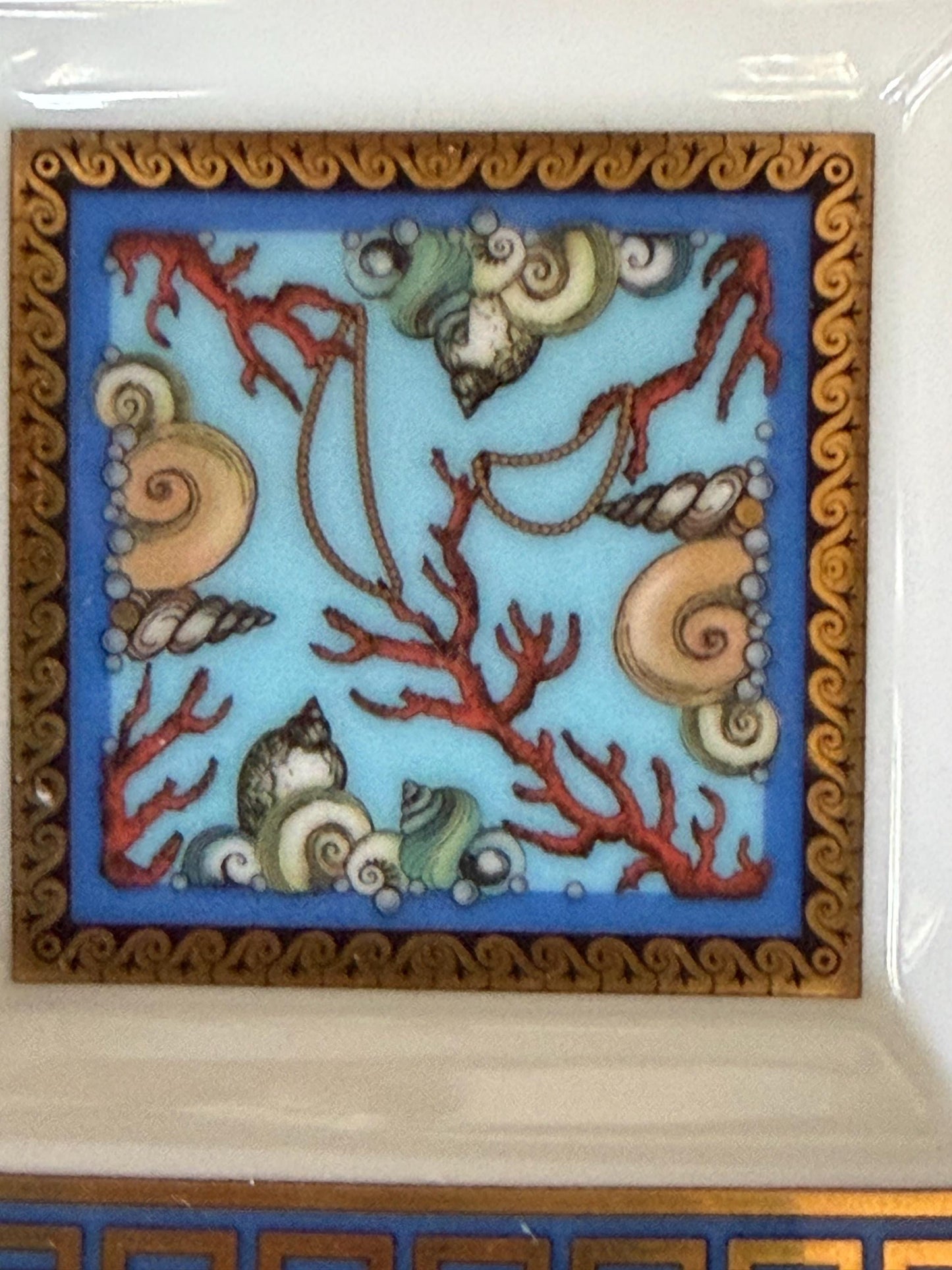Versace x Rosenthal, Original Rosenthal for Versace porcelain tray from the iconic “Les Trésors de la Mer” collection